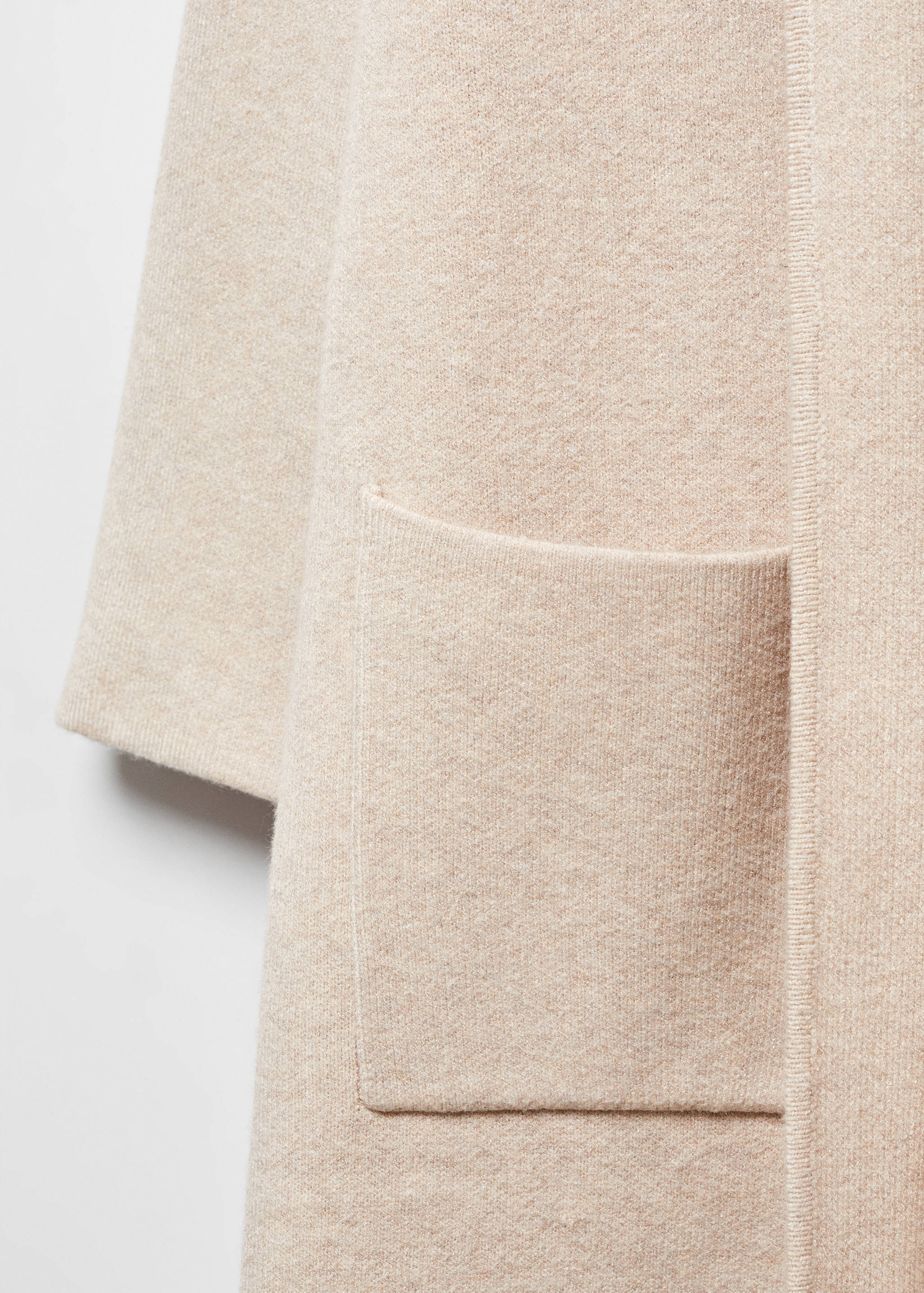 Oversized knitted coat with pockets - Details of the article 8
