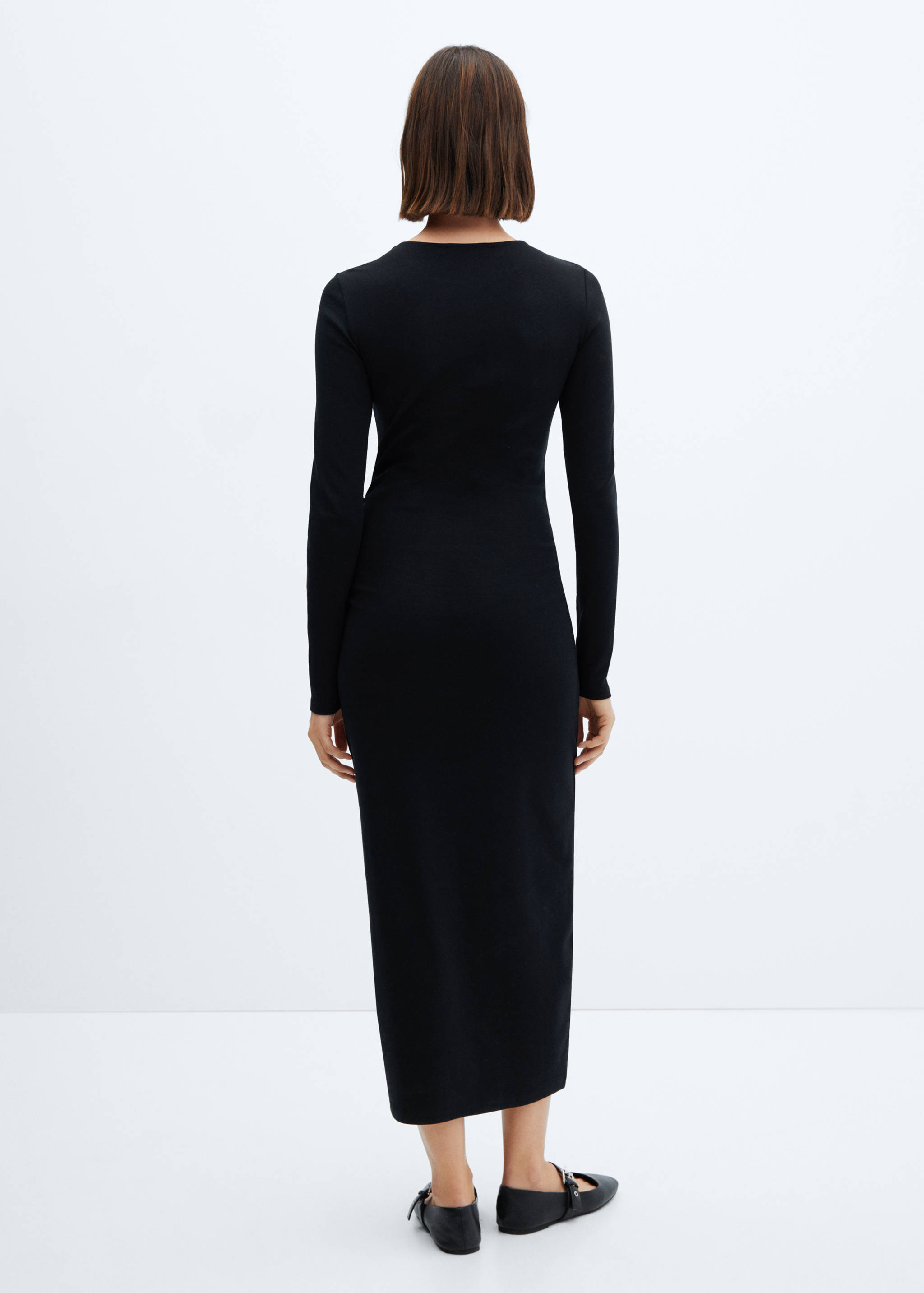 Vestit detalls frunzits laterals - Revers de l'article