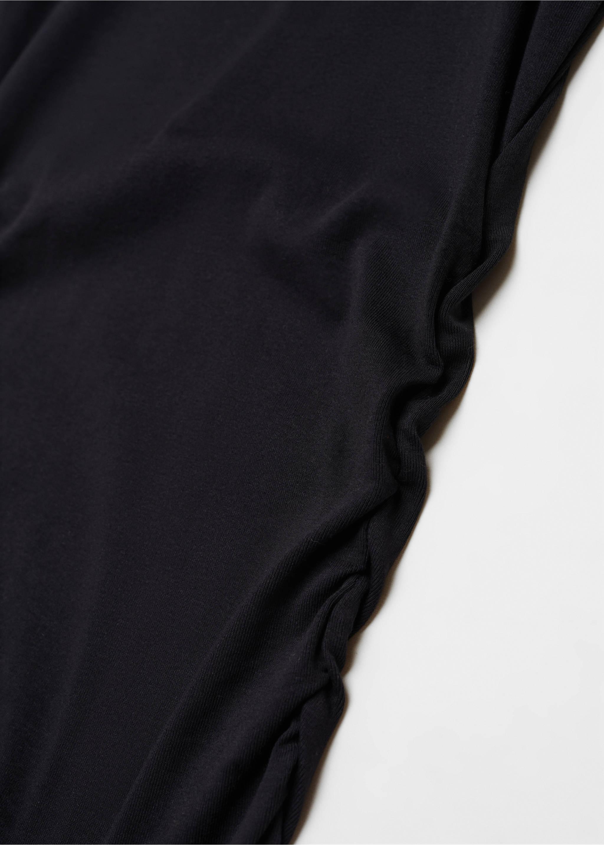 Vestido detalles fruncidos laterales - Detalle del artículo 8, Negro. Ref: 67090454-00.