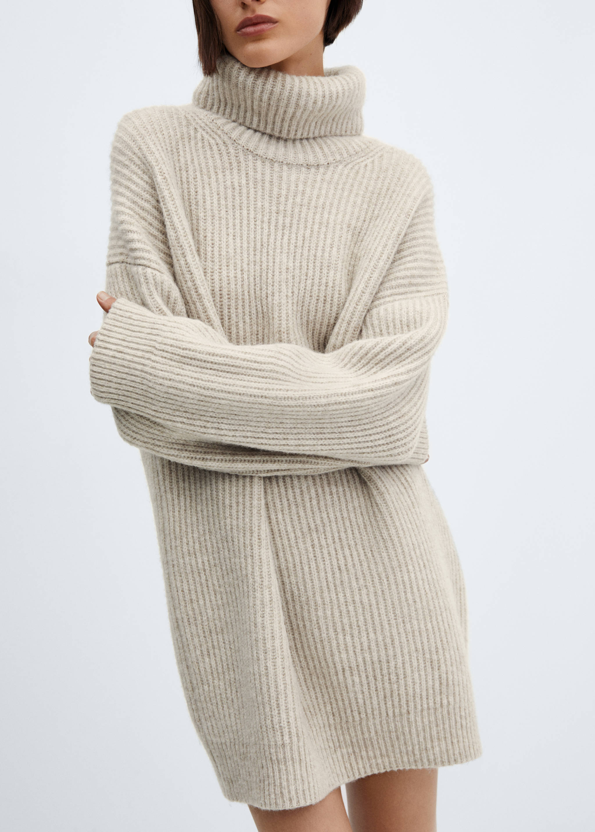 Ribbed turtleneck dress - Details of the article 6