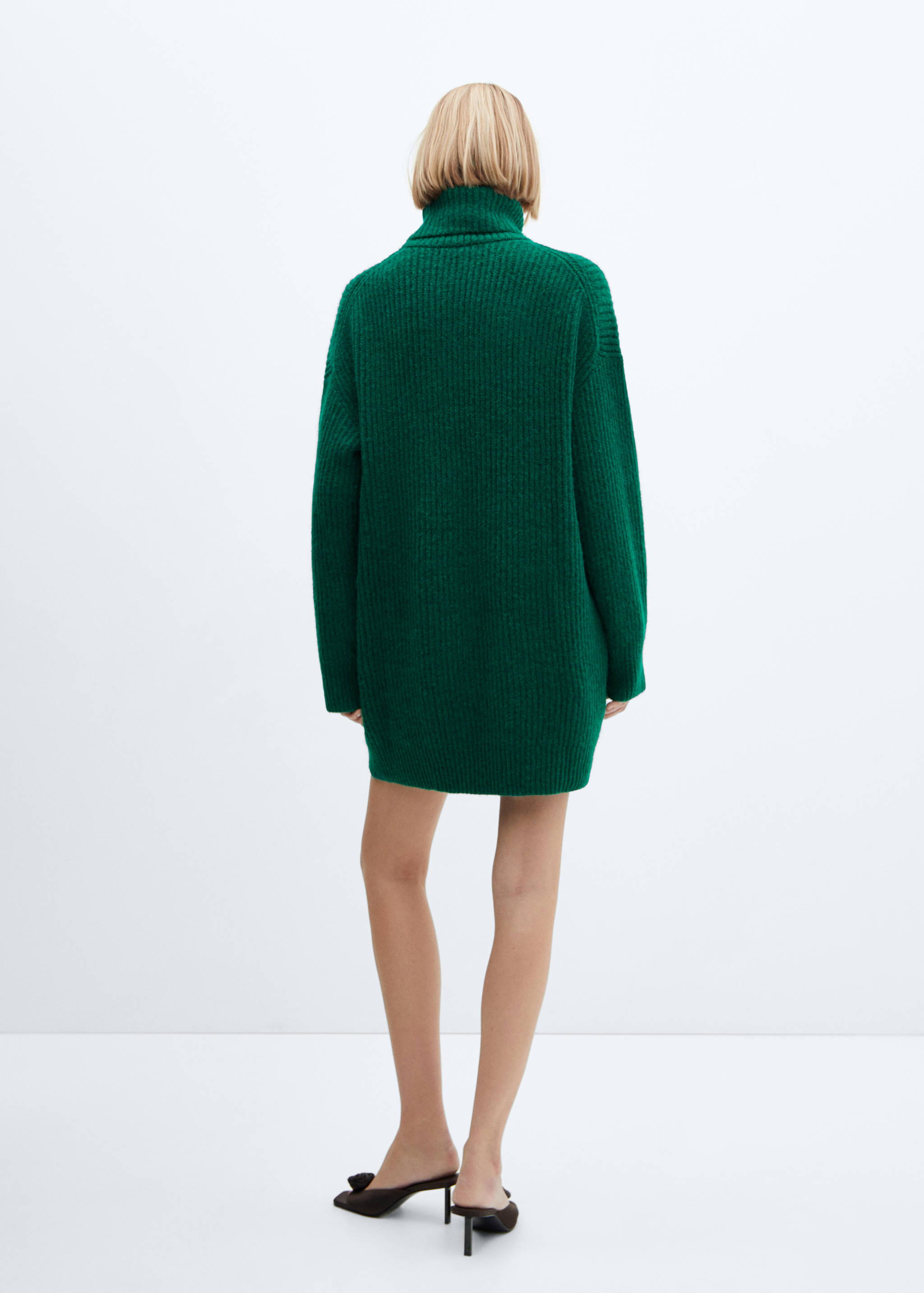 Ribbed turtleneck dress - Reverse of the article