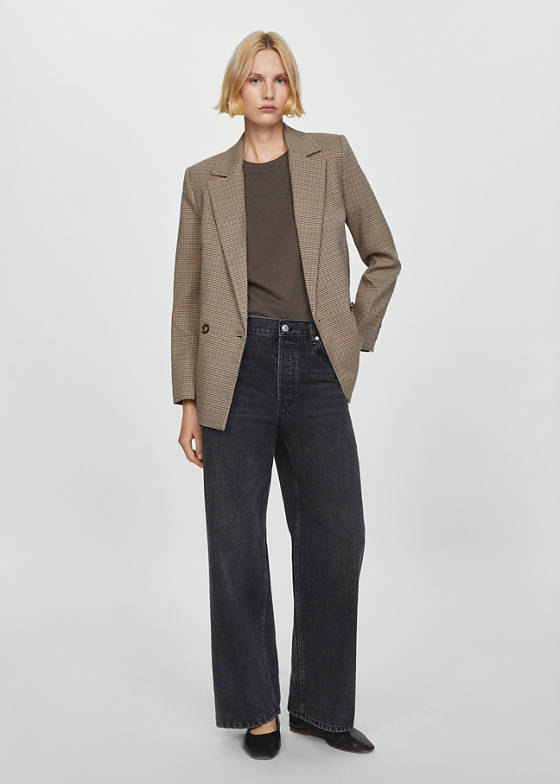 Çapraz düğmeli blazer ceket