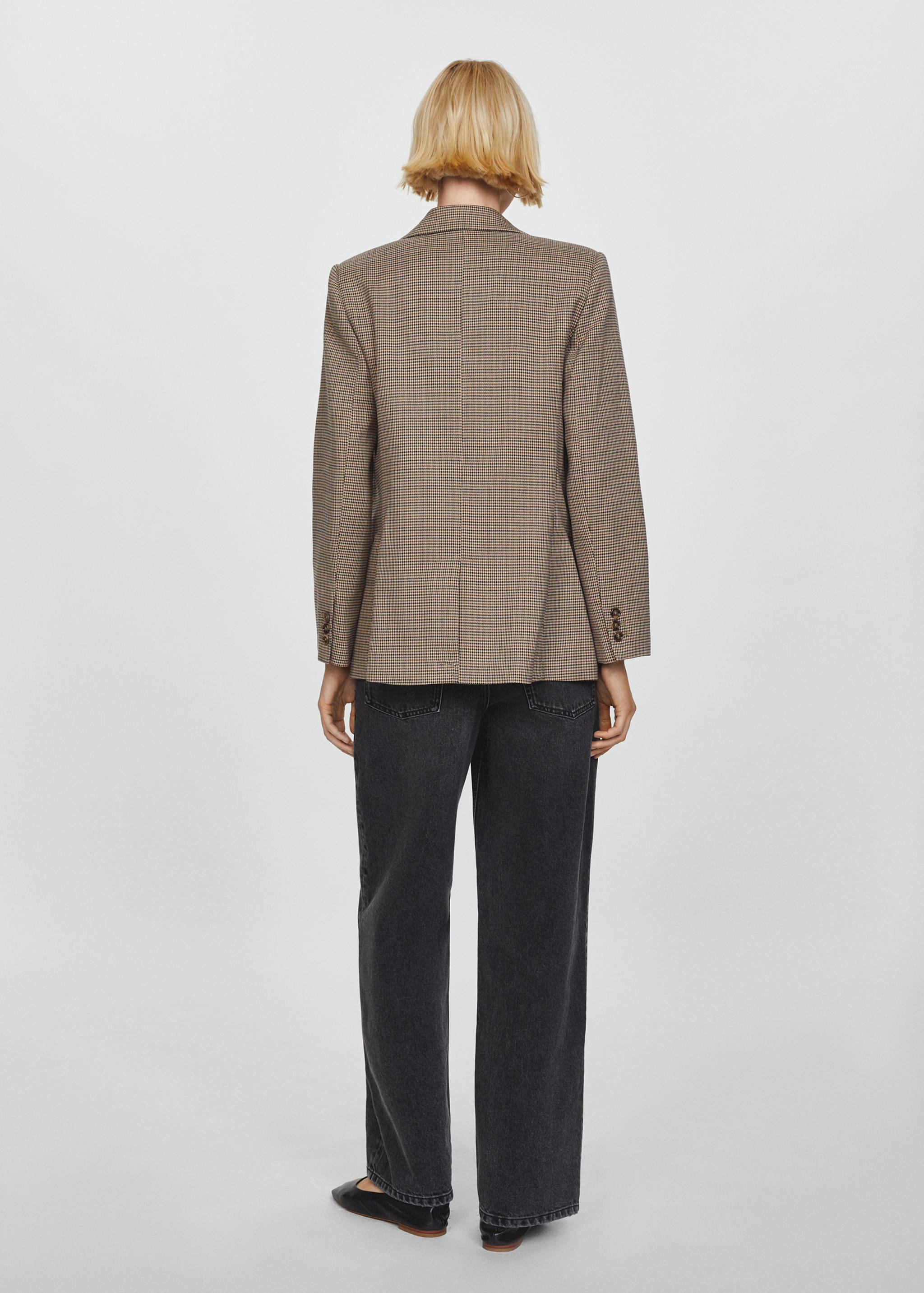 Americana cruzada botón - Reverso del artículo