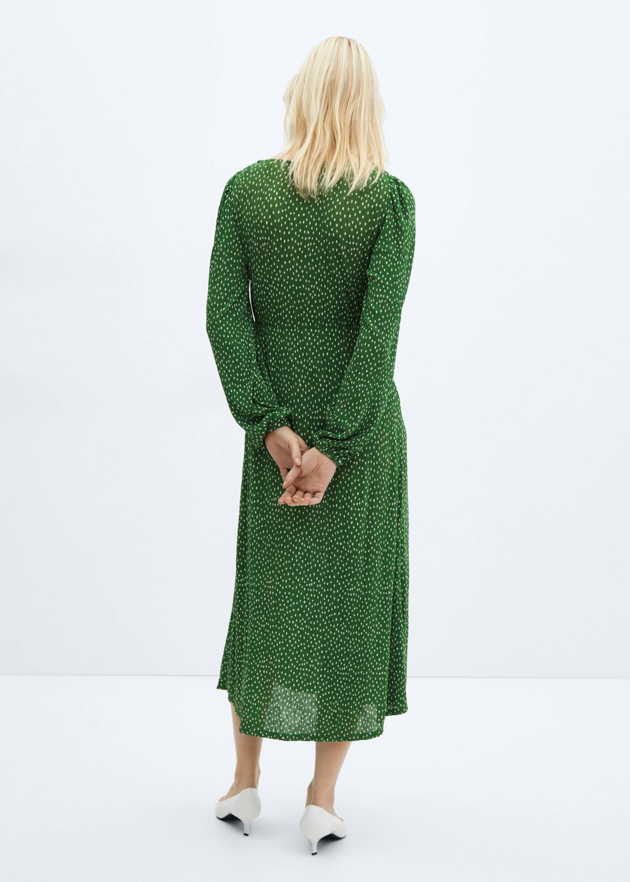 Polka-dot midi dress - Reverse of the article