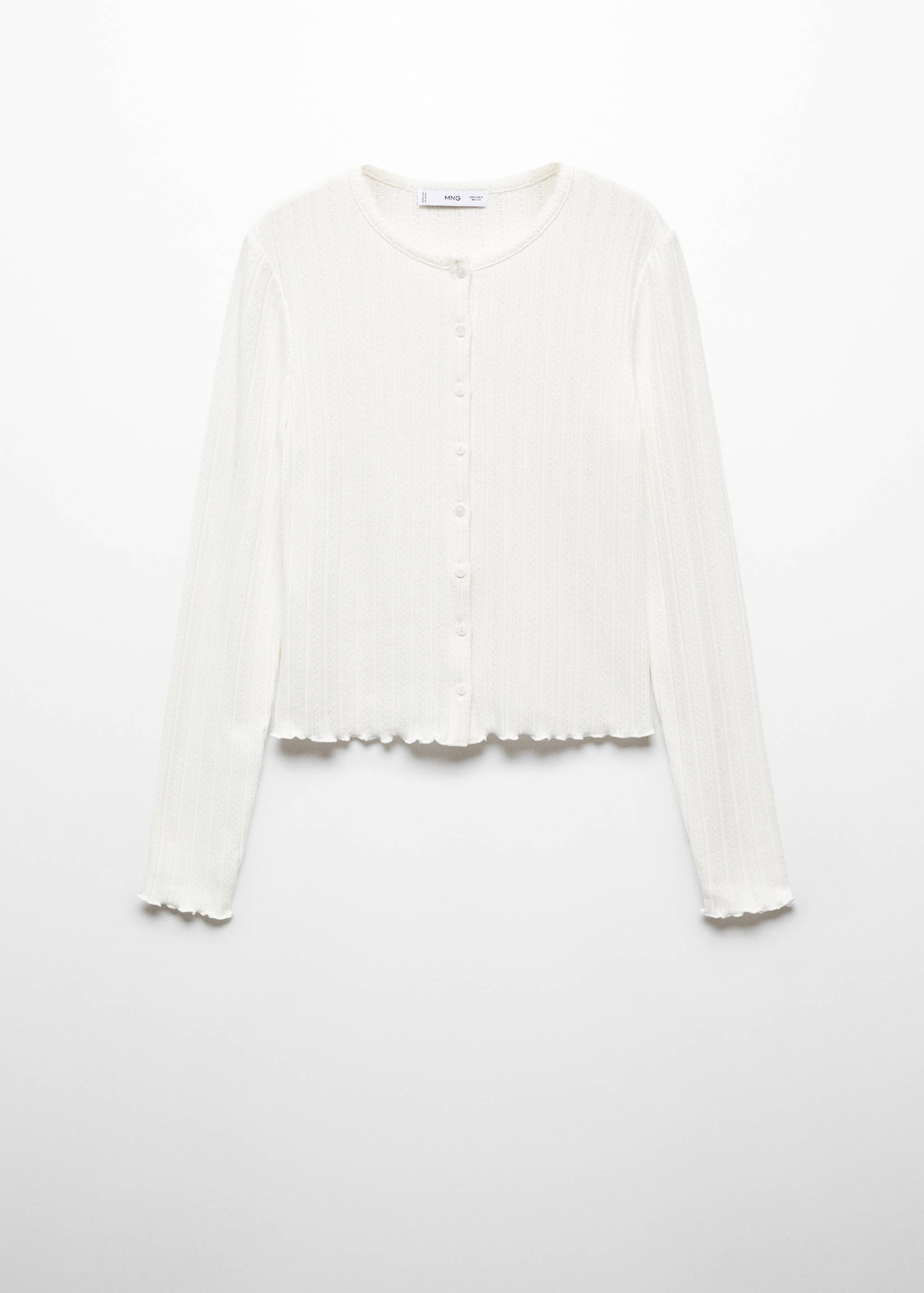 Càrdigan punt canalé textura - Article sense model