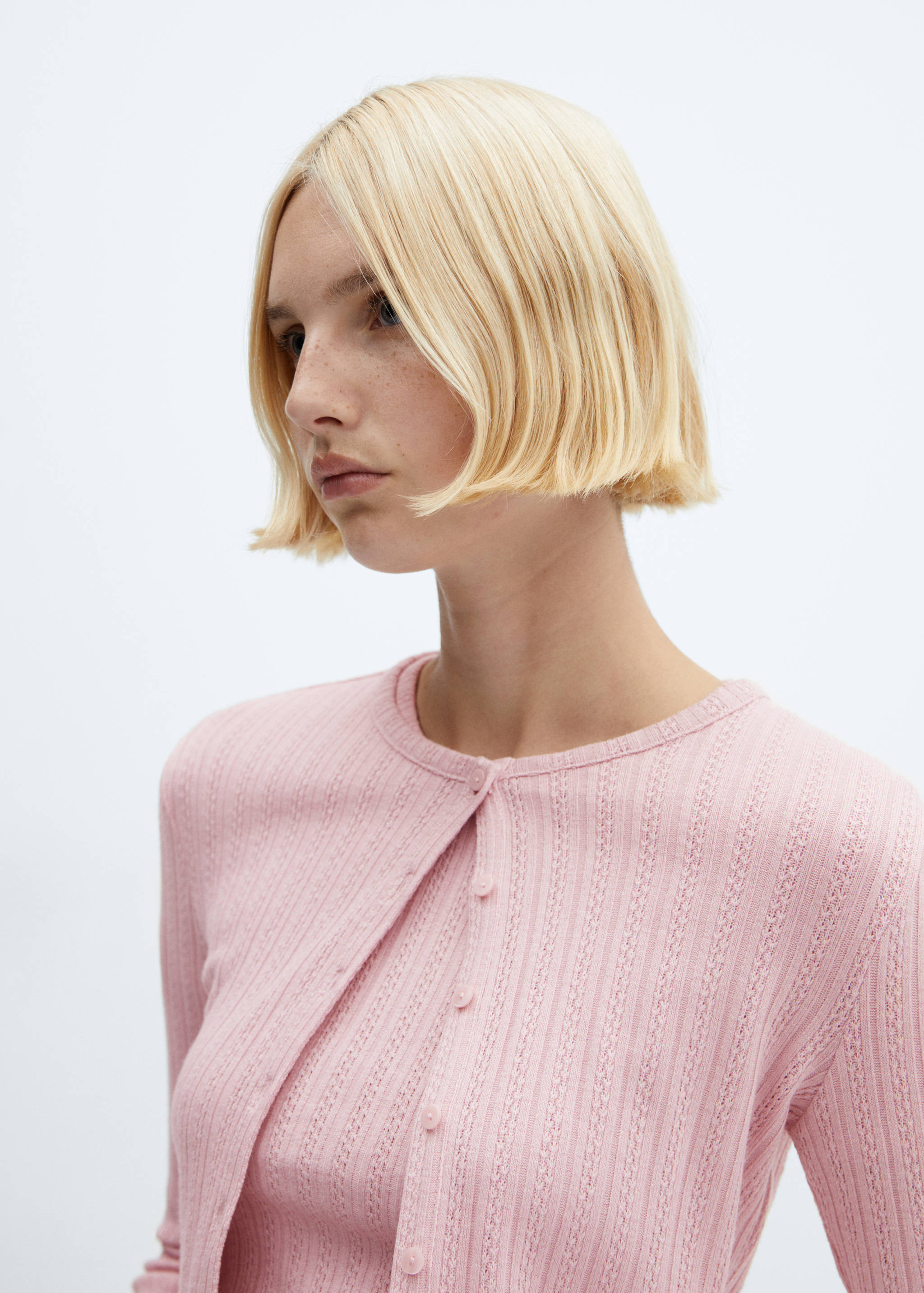 Càrdigan punt canalé textura - Detall de l'article 1