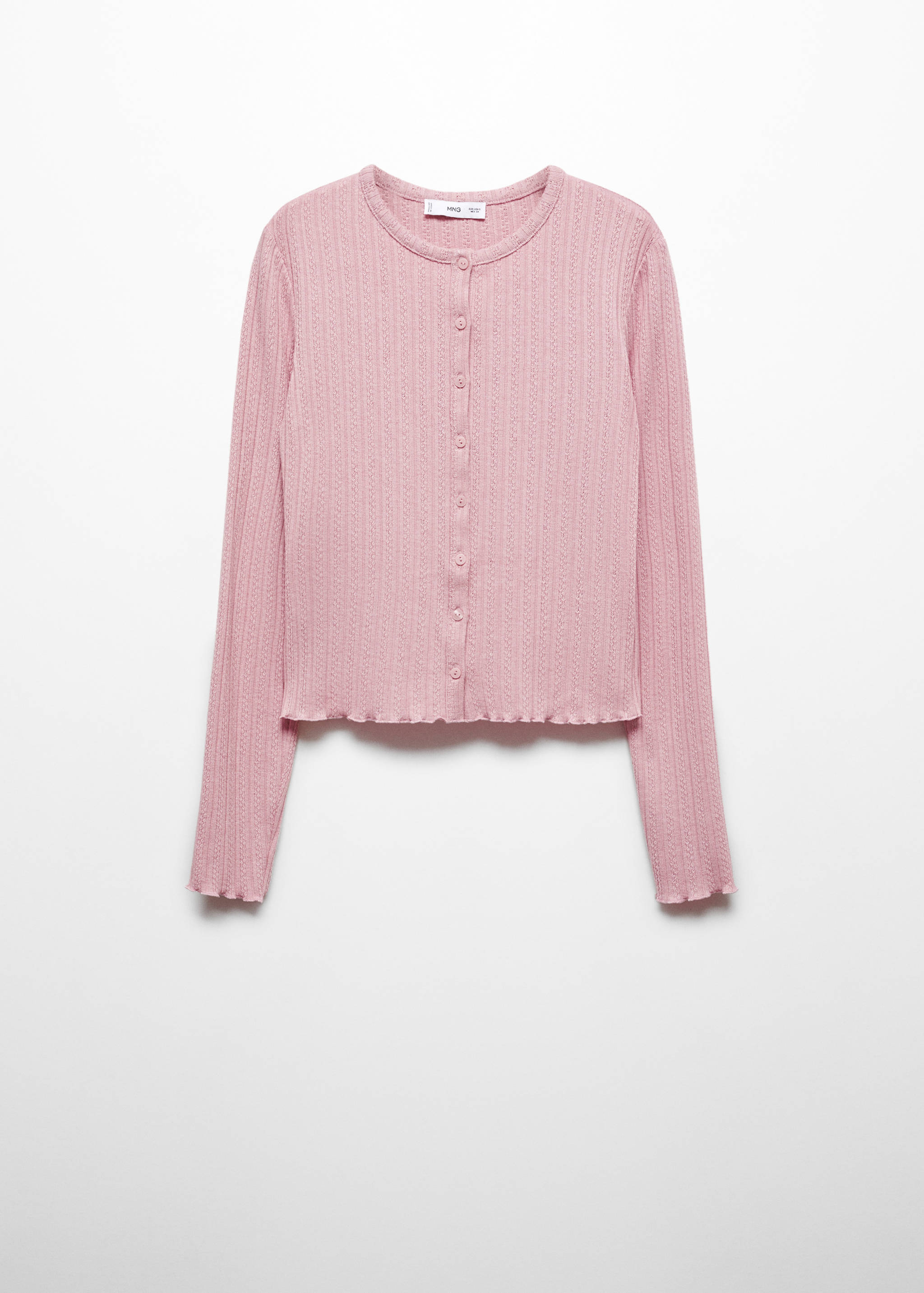 Càrdigan punt canalé textura - Article sense model