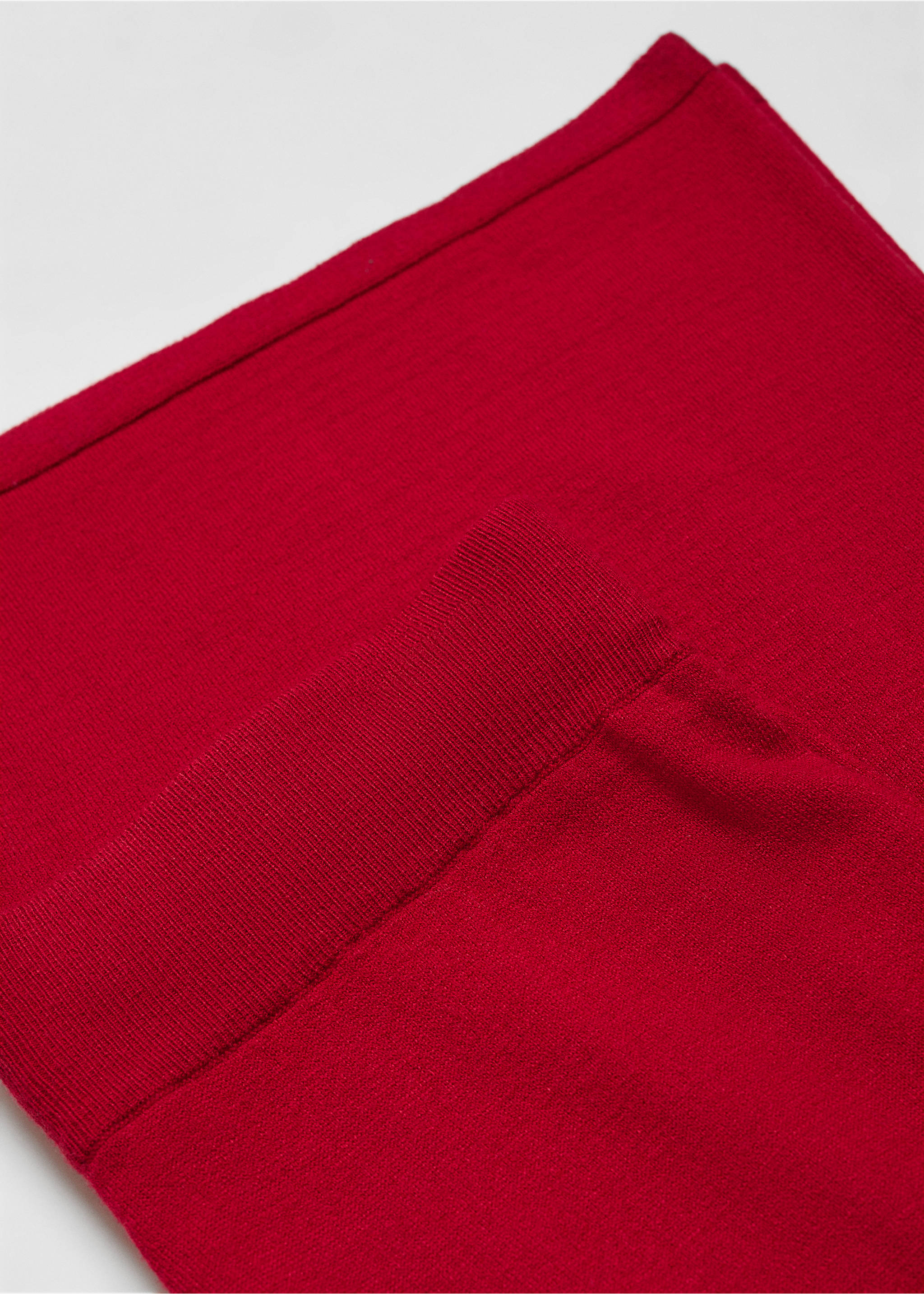 Pantalón punto wide leg - Detalle del artículo 8, Rojo. Ref: 67090473-00.