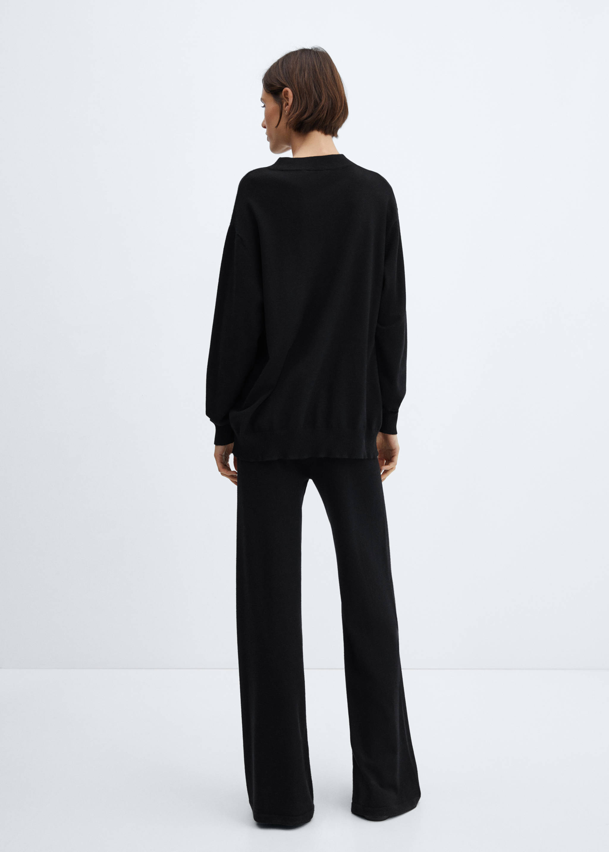 Knitted wide leg trousers - Reverse of the article