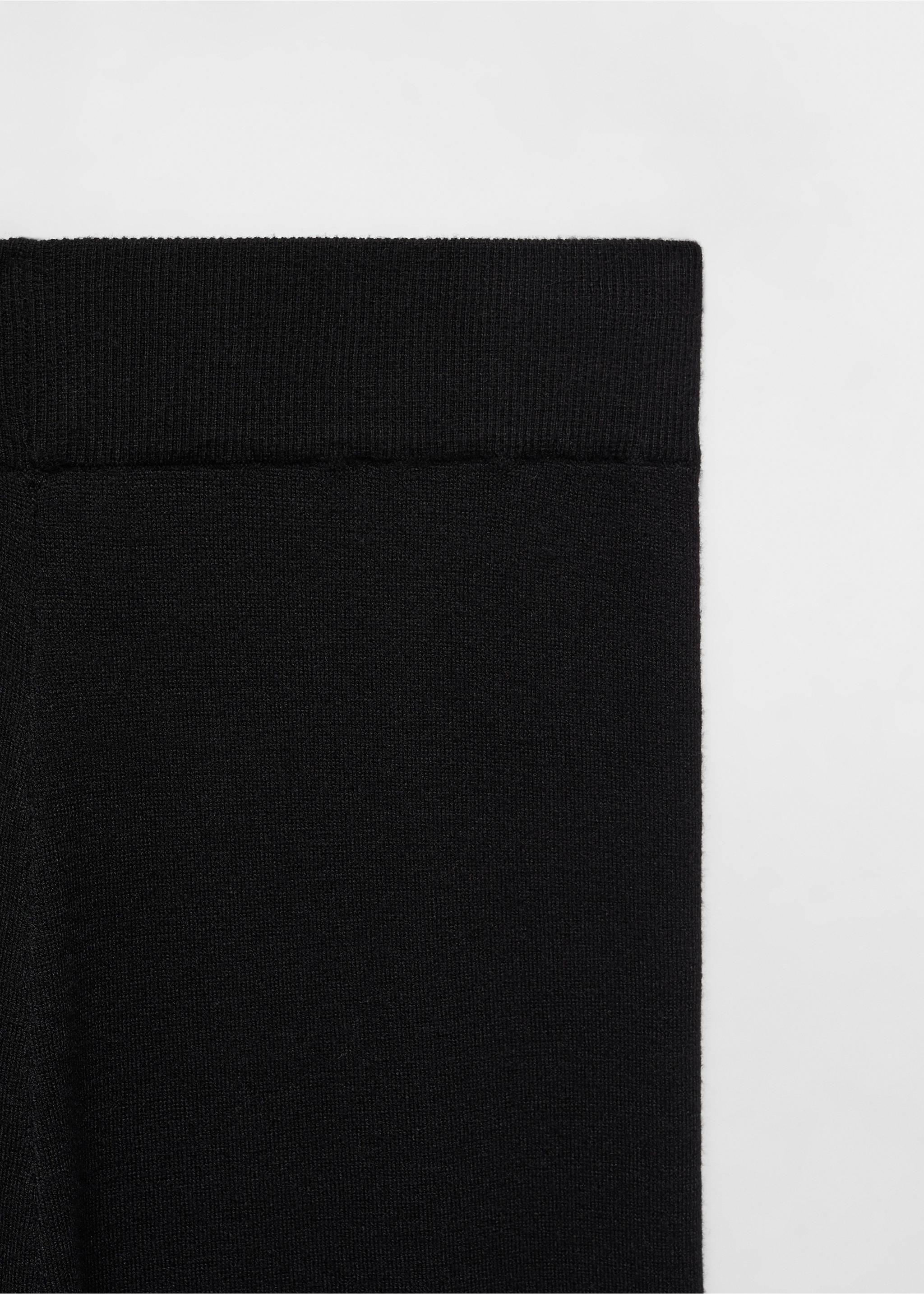 Pantalón punto wide leg - Detalle del artículo 8, Negro. Ref: 67090473-00.