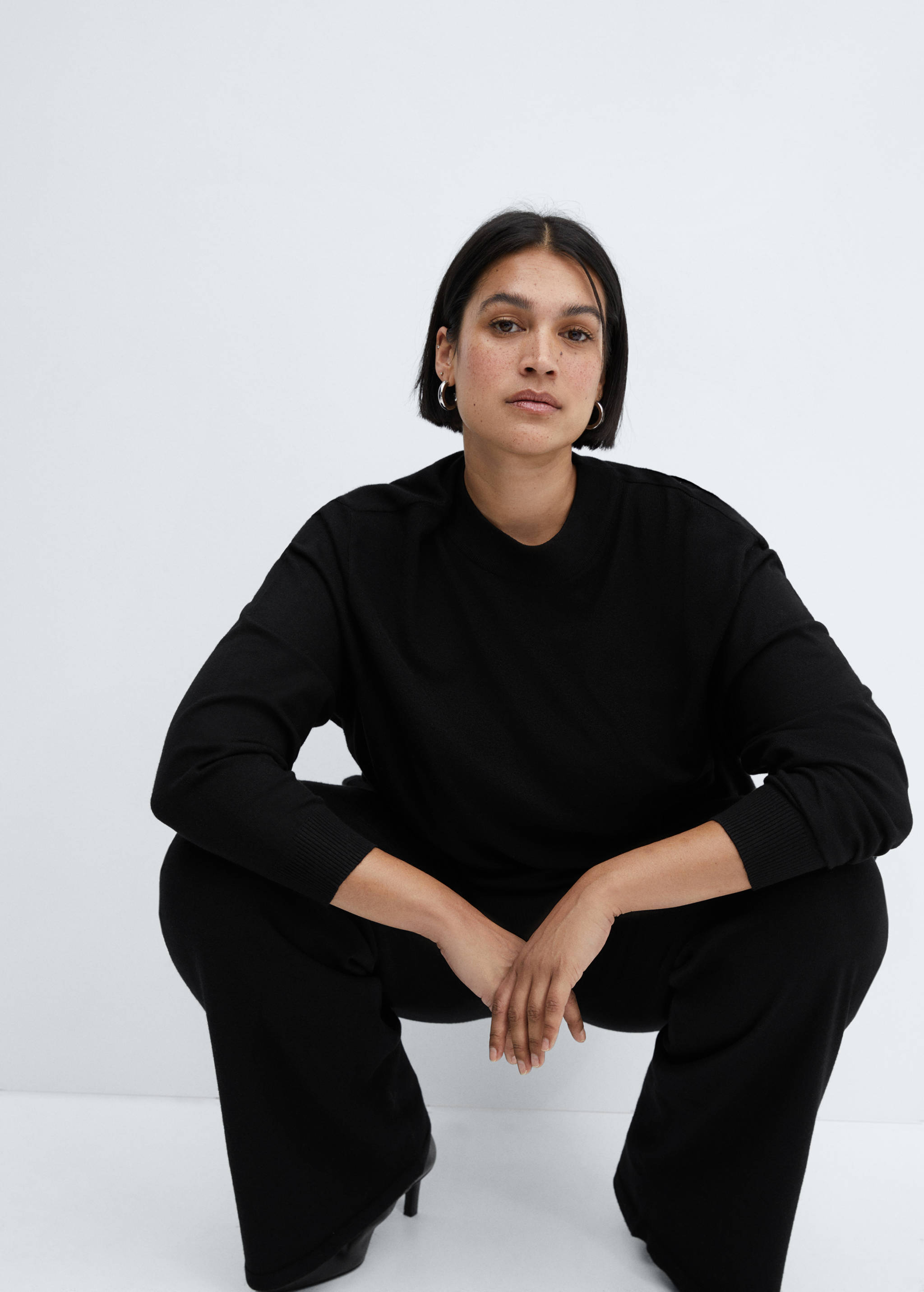 Knitted wide leg trousers - Details of the article 4