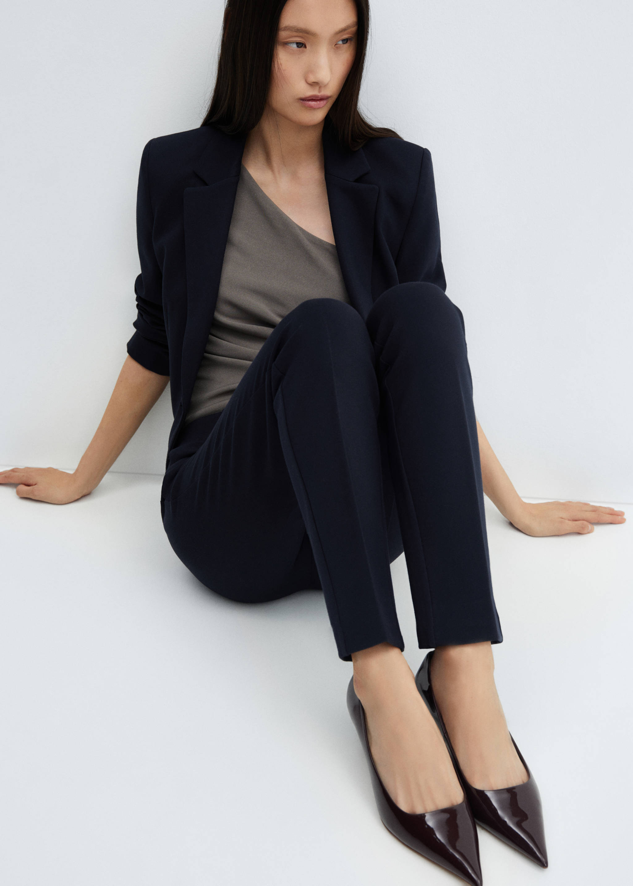 Rome-knit straight pants - Details of the article 2