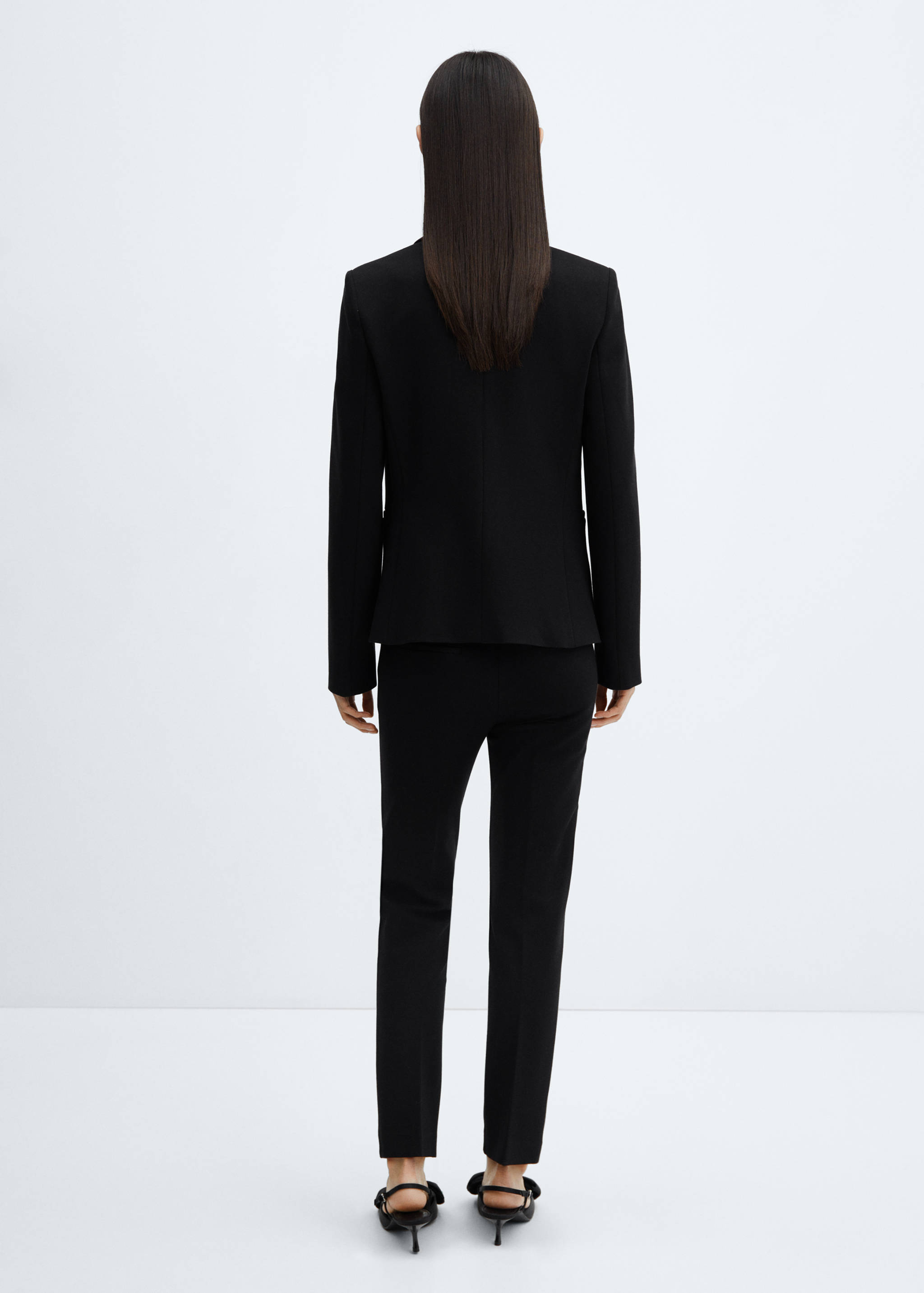 Pantalons rectes punt roma - Revers de l'article