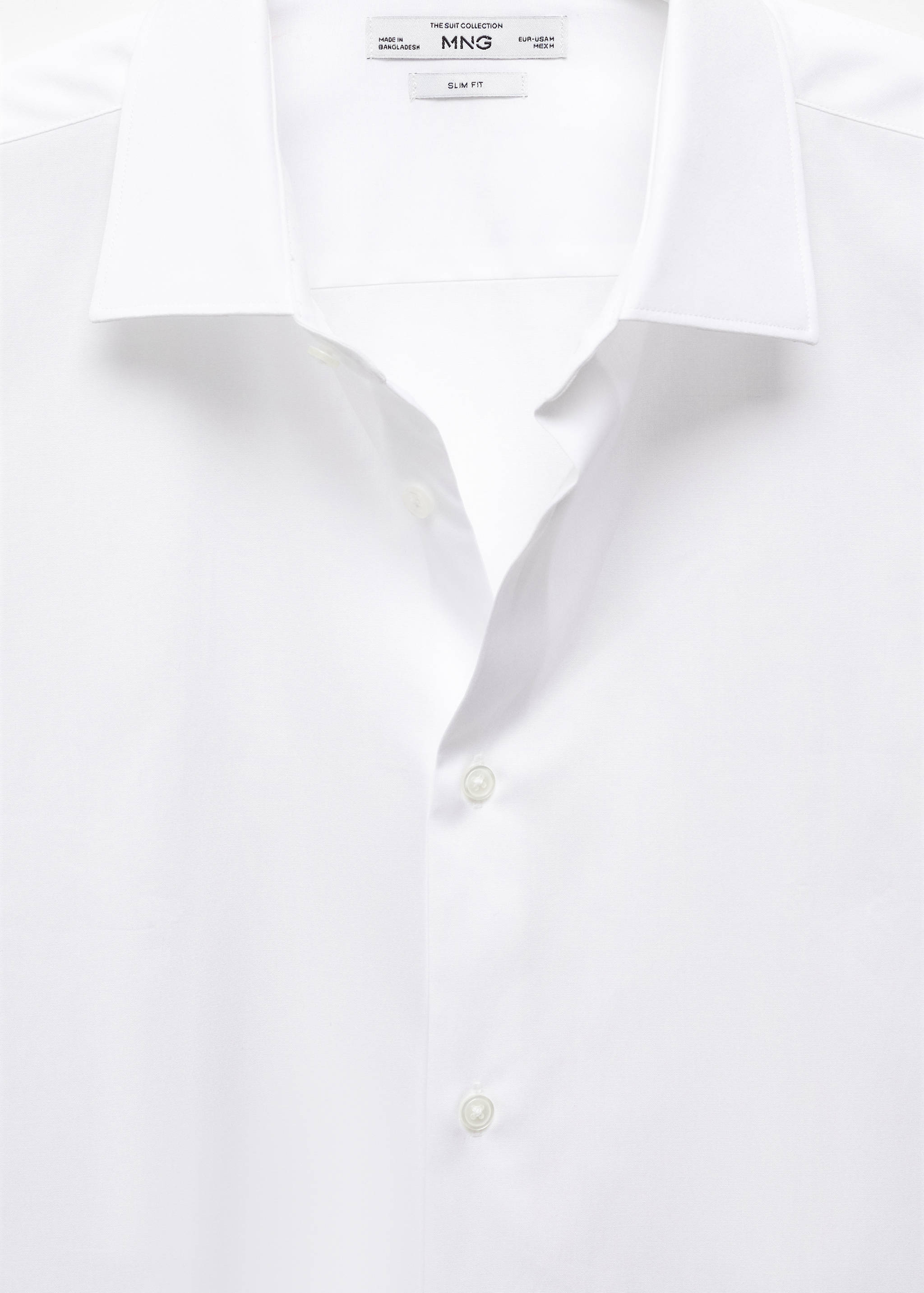 قميص بدلة من قماش البوبلين القطني بقصة ضيقة - تفاصيل المنتج 8