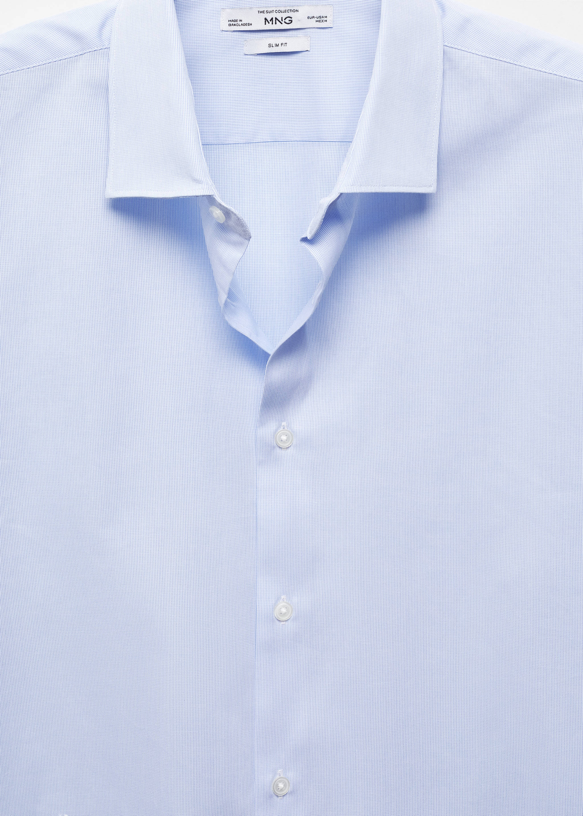 قميص بدلة من قماش البوبلين القطني بقصة ضيقة - تفاصيل المنتج 8