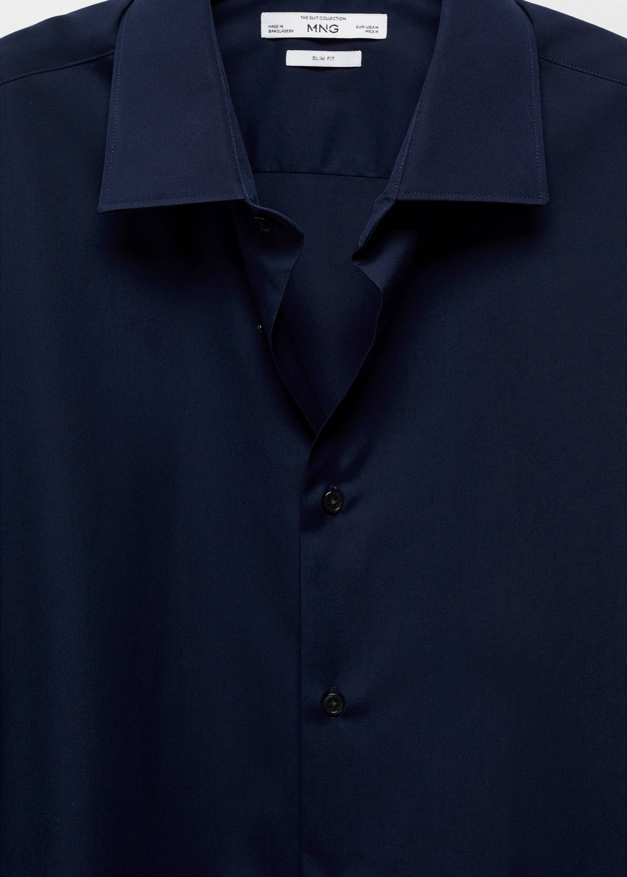 قميص بدلة من قماش البوبلين القطني بقصة ضيقة - تفاصيل المنتج 8