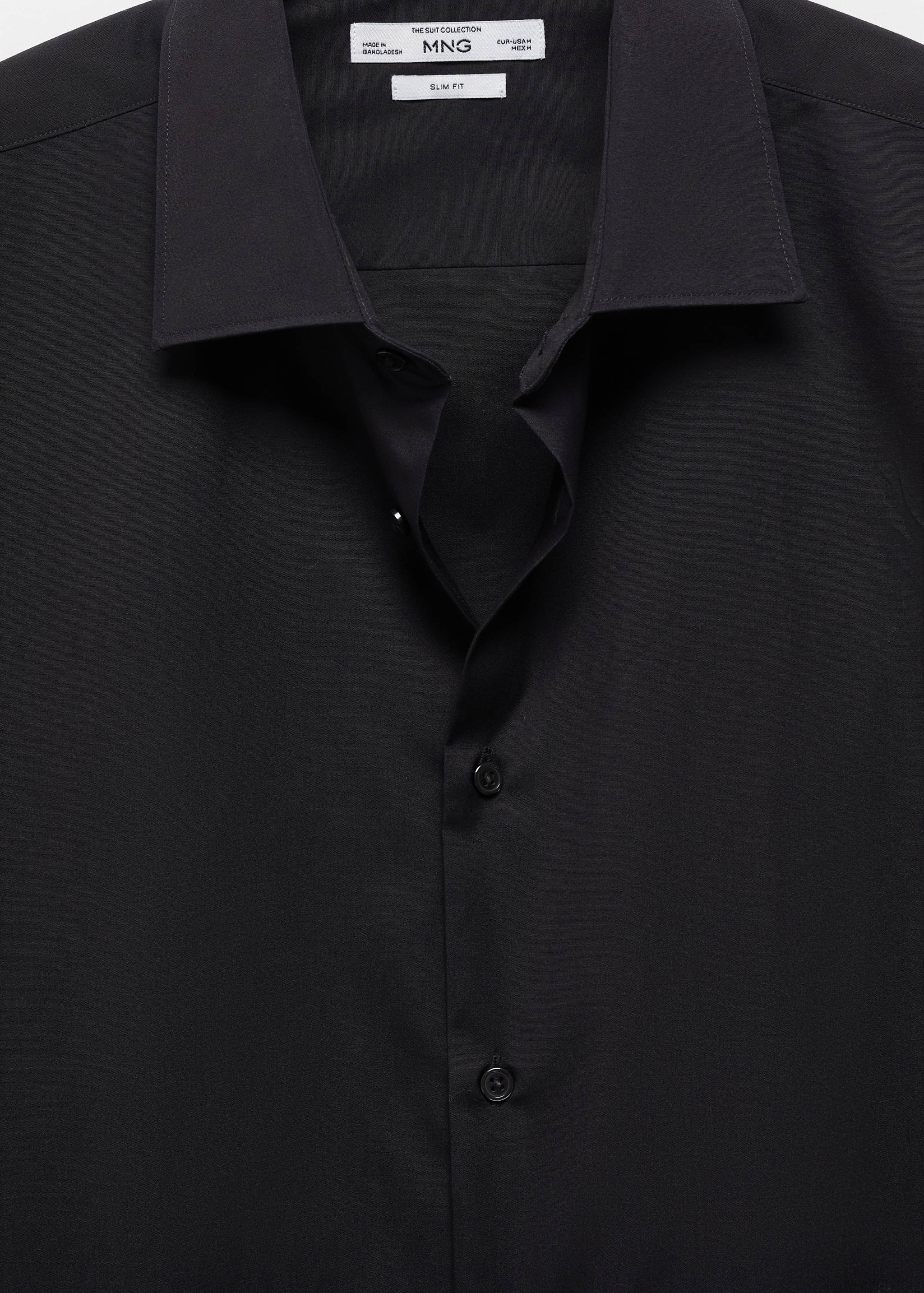 قميص بدلة من قماش البوبلين القطني بقصة ضيقة - تفاصيل المنتج 8