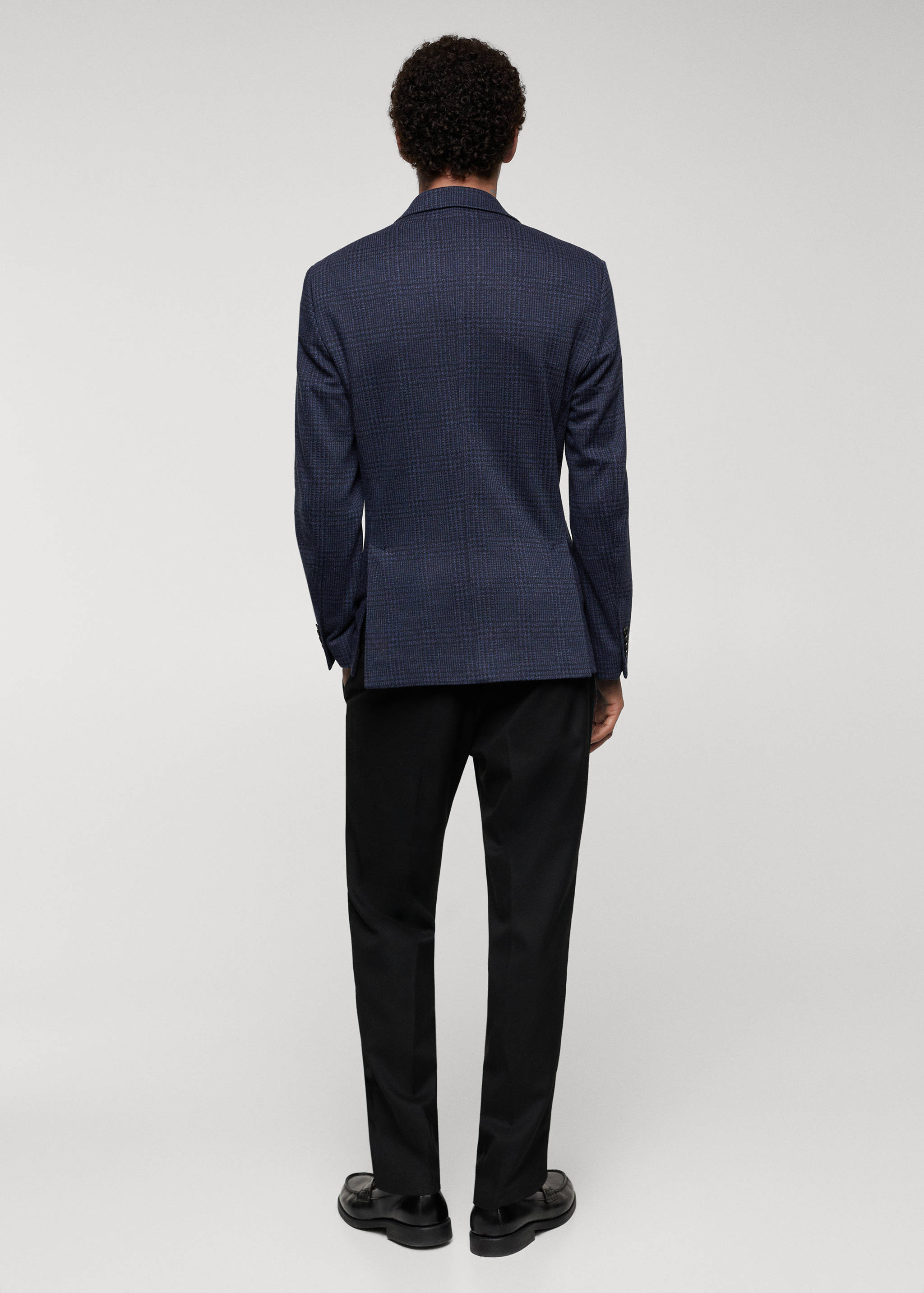 Americana slim fit algodón cuadros - Reverso del artículo