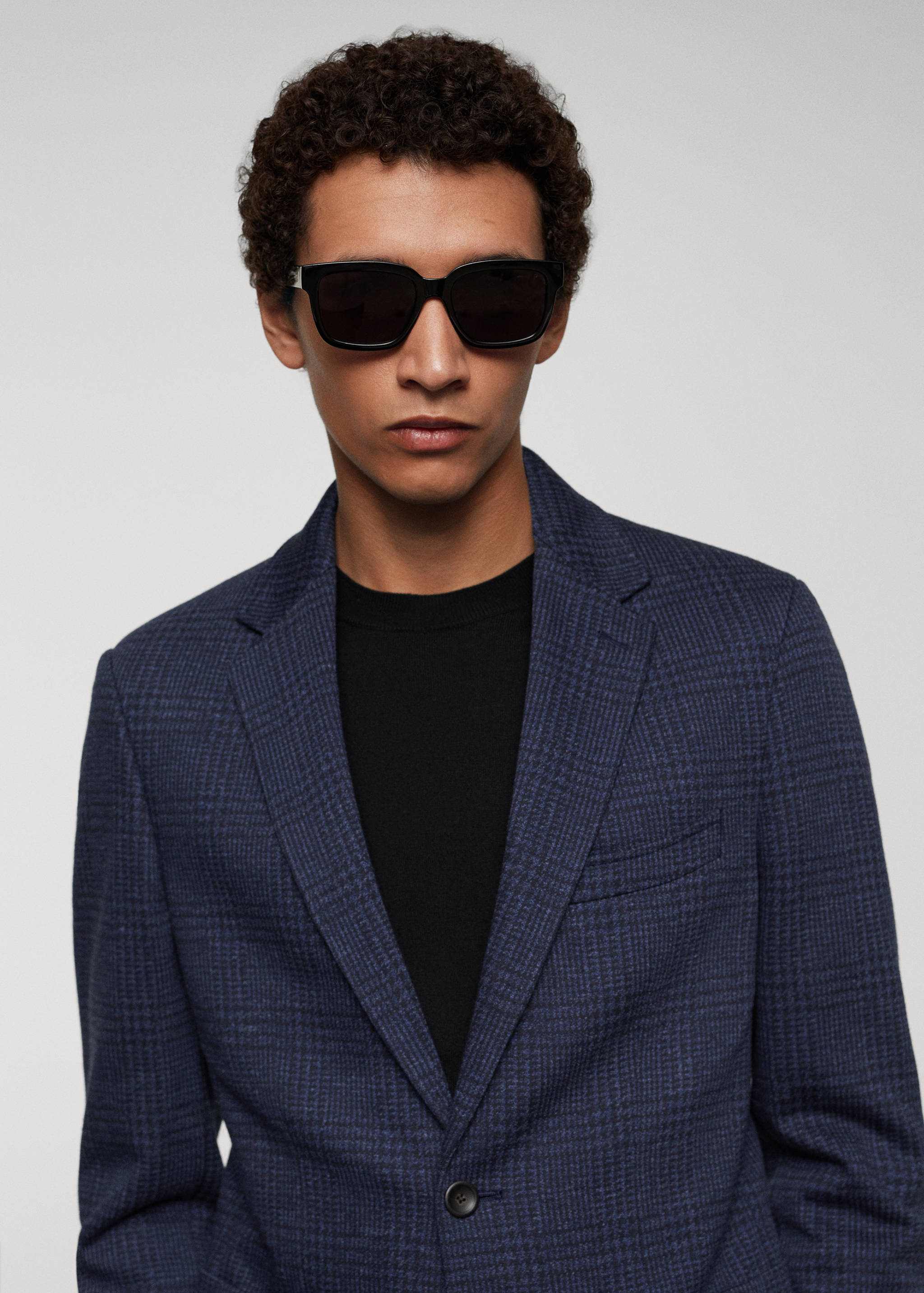 Americana slim fit algodón cuadros - Detalle del artículo 1