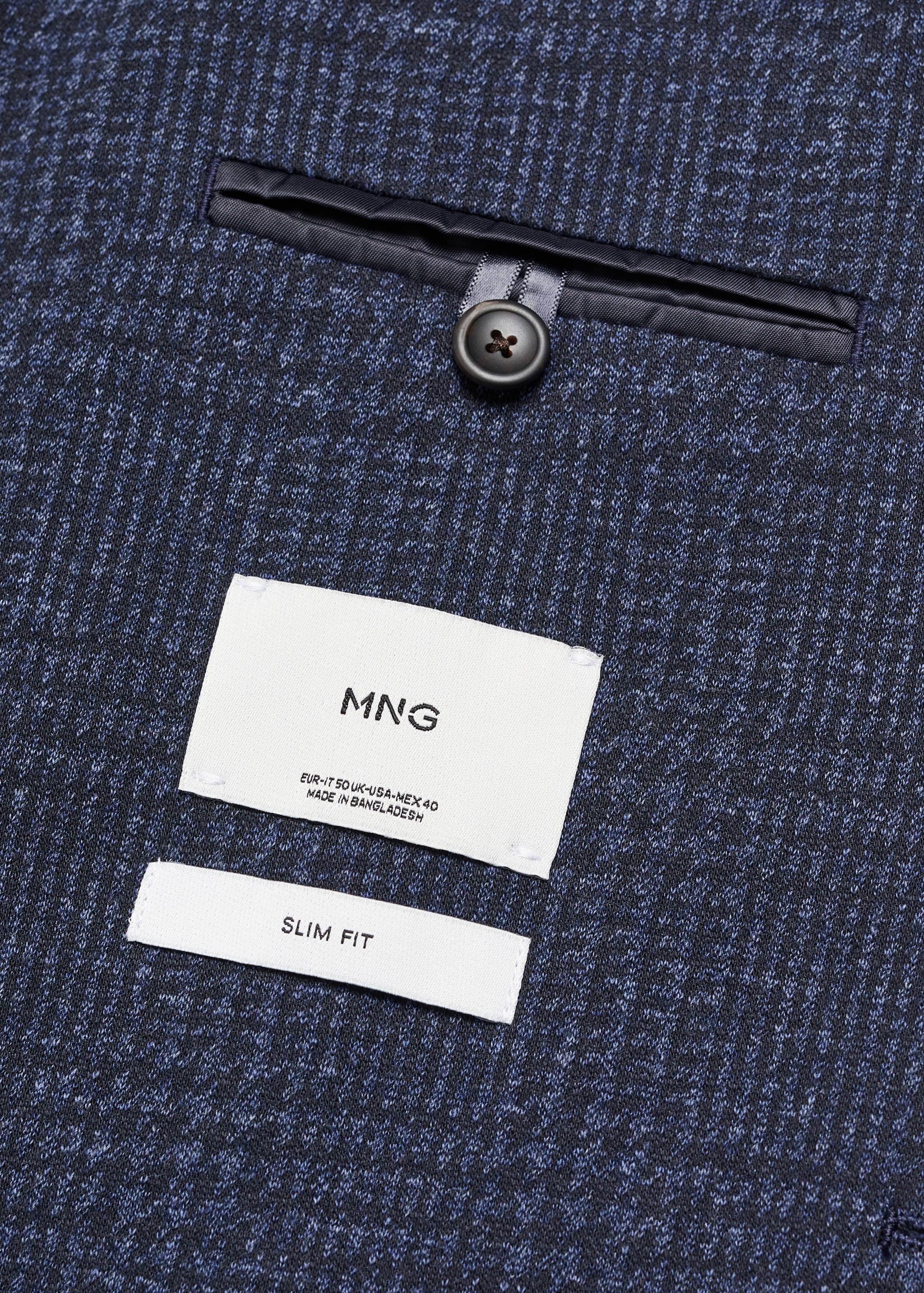 Americana slim fit algodón cuadros - Detalle del artículo 8