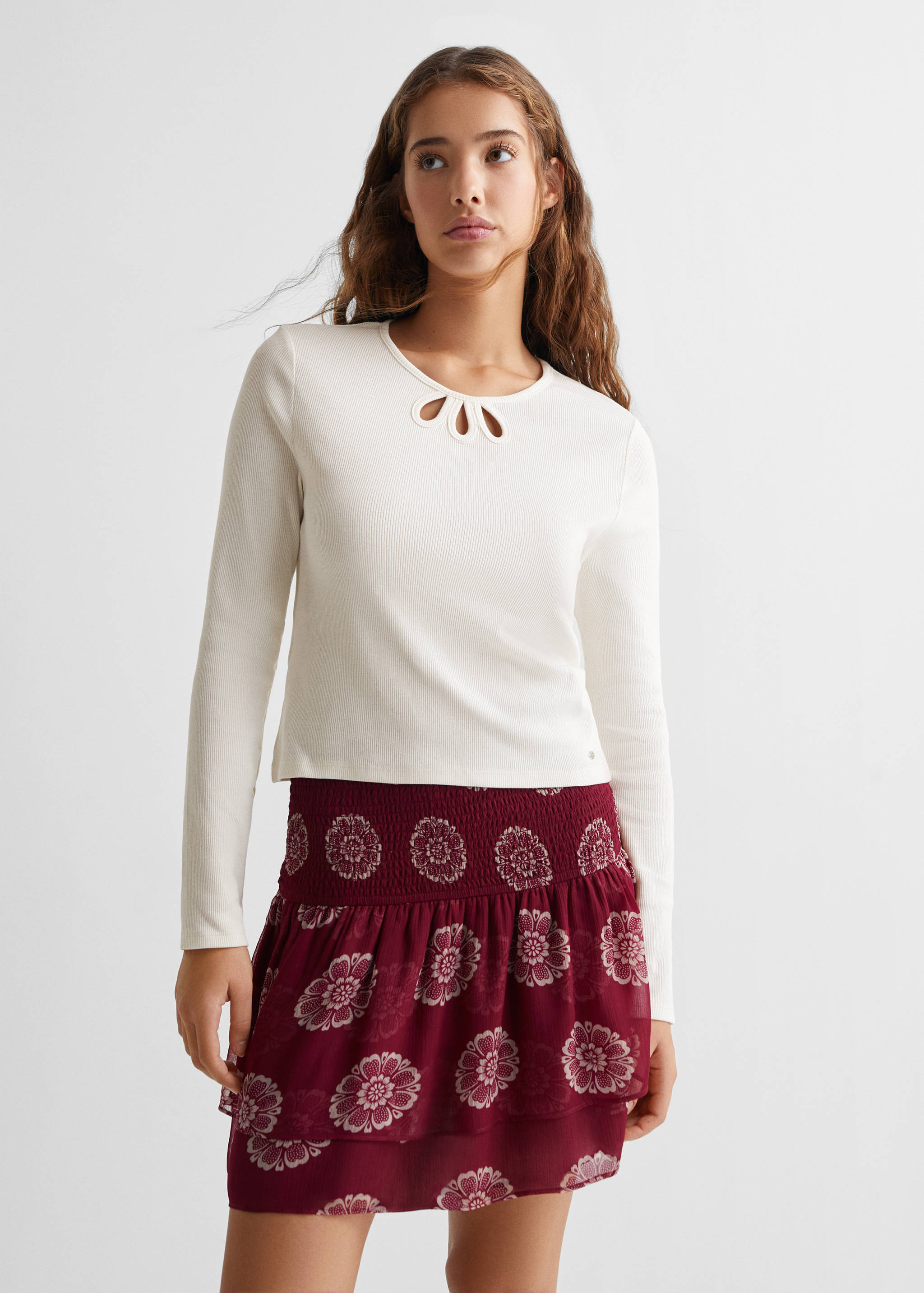 Long-sleeve t-shirt with cut-out - Medium plane