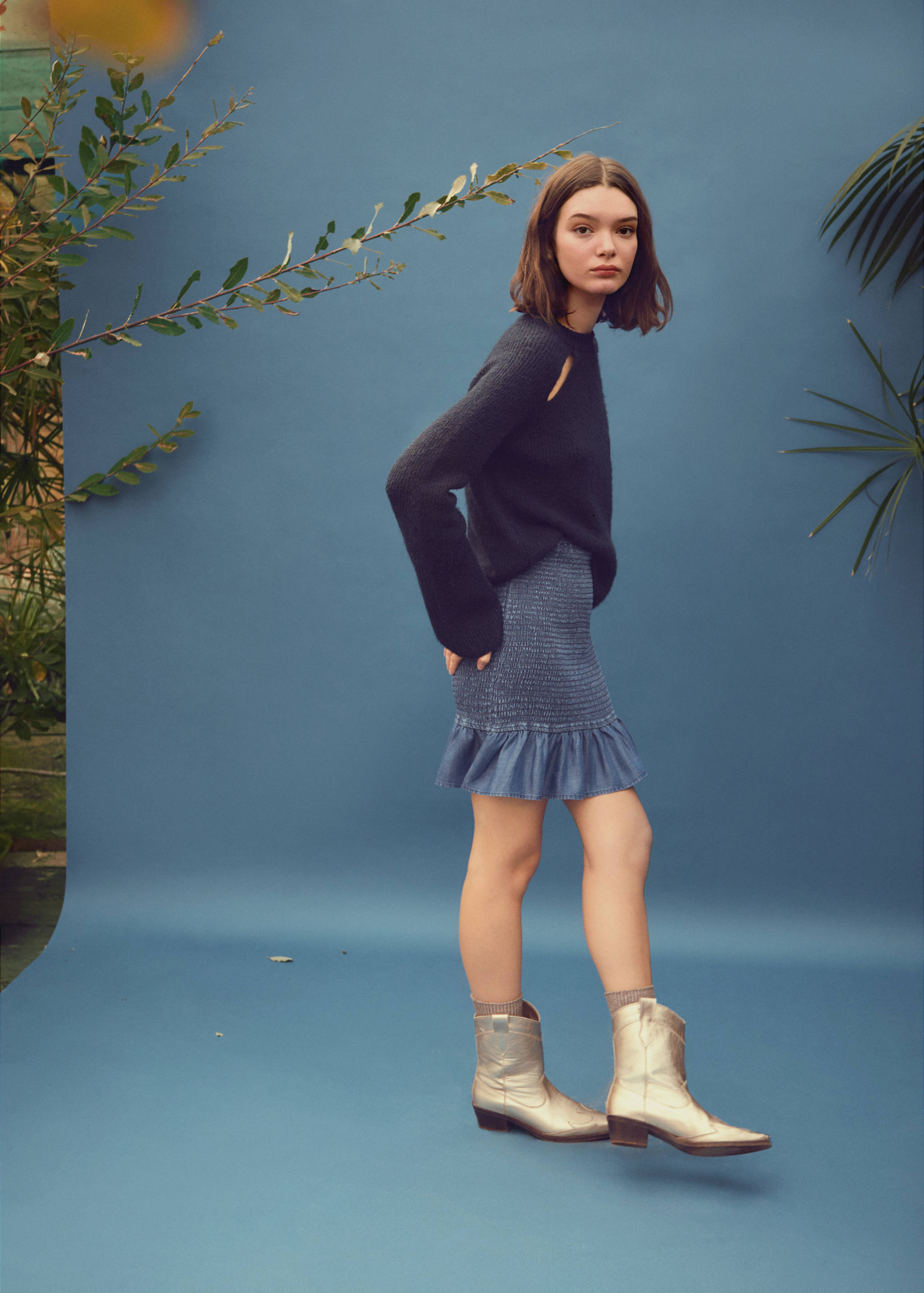 Gathered skirt with ruffles - Details of the article 5