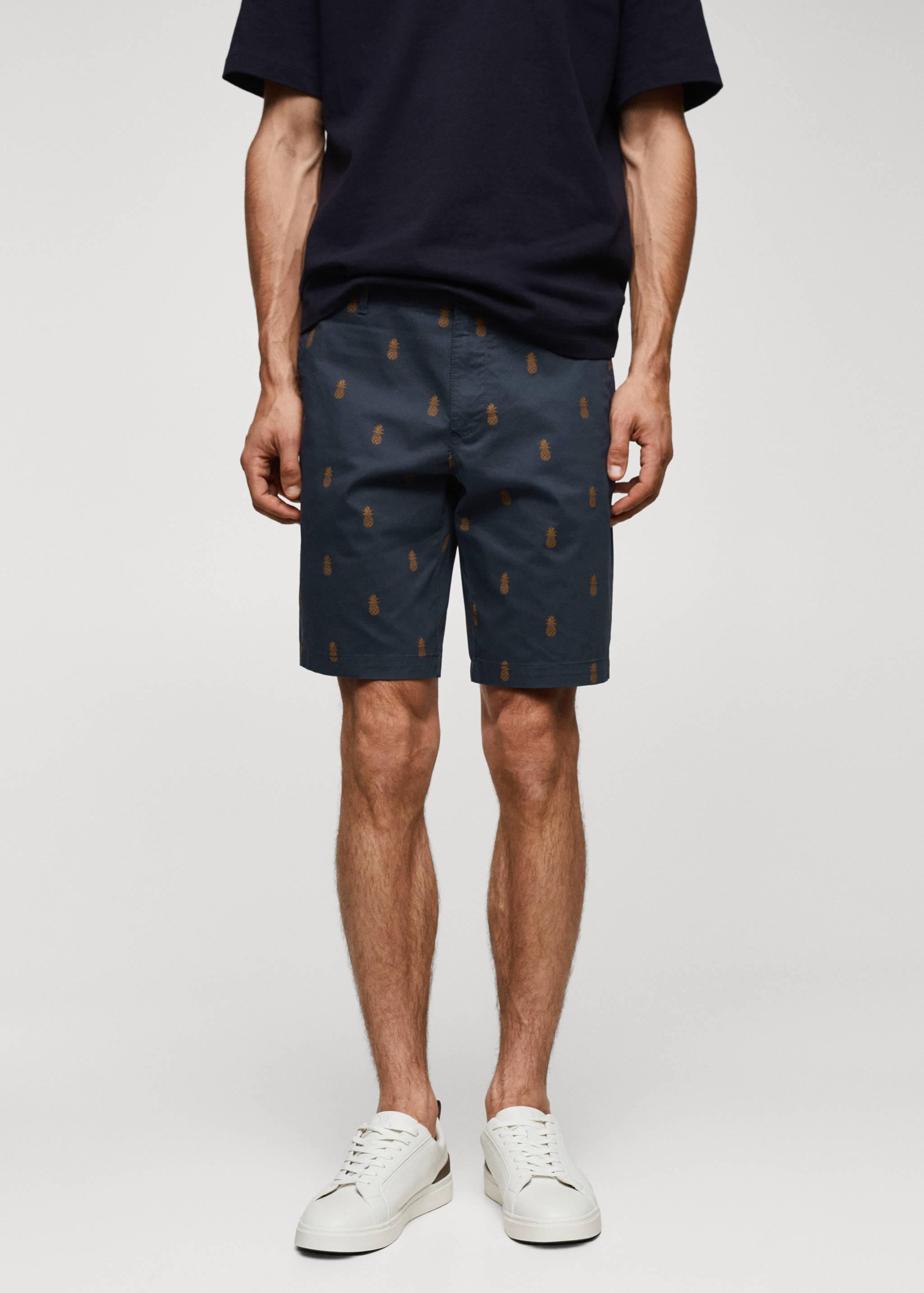 Bermudas algodón estampadas - Plano medio