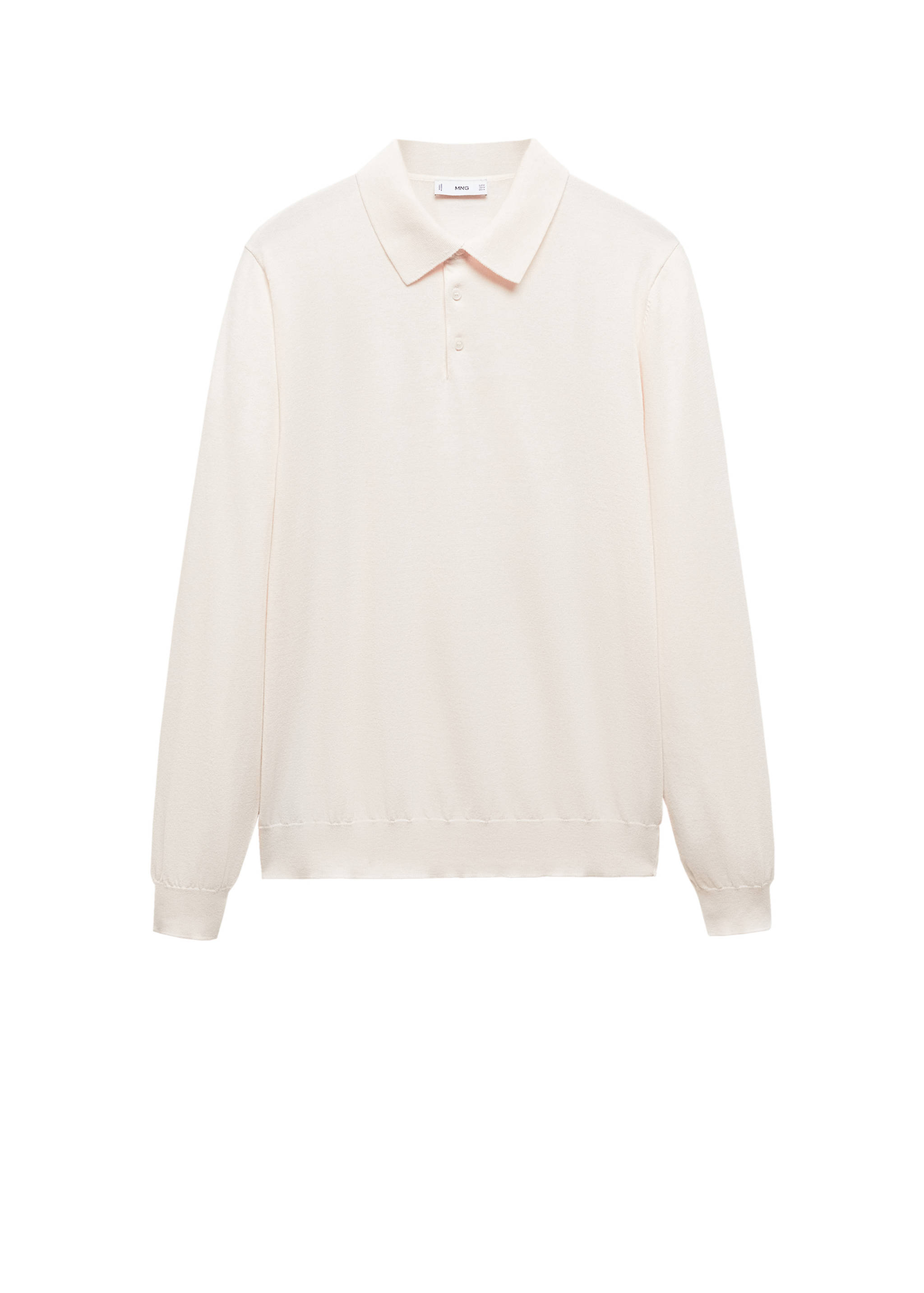 Long-sleeved cotton jersey polo shirt - Details of the article 9