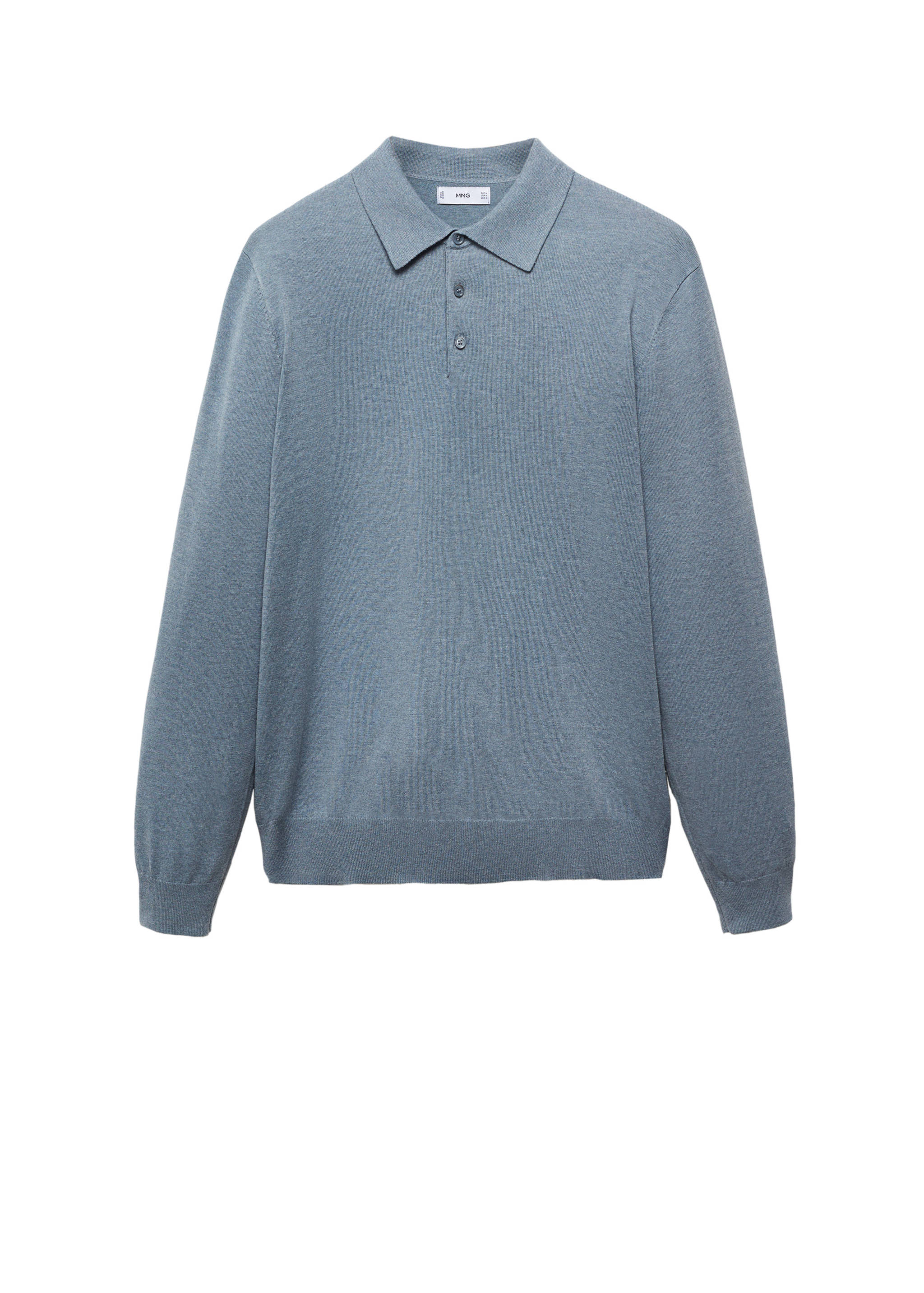 Long-sleeved cotton jersey polo shirt - Details of the article 9