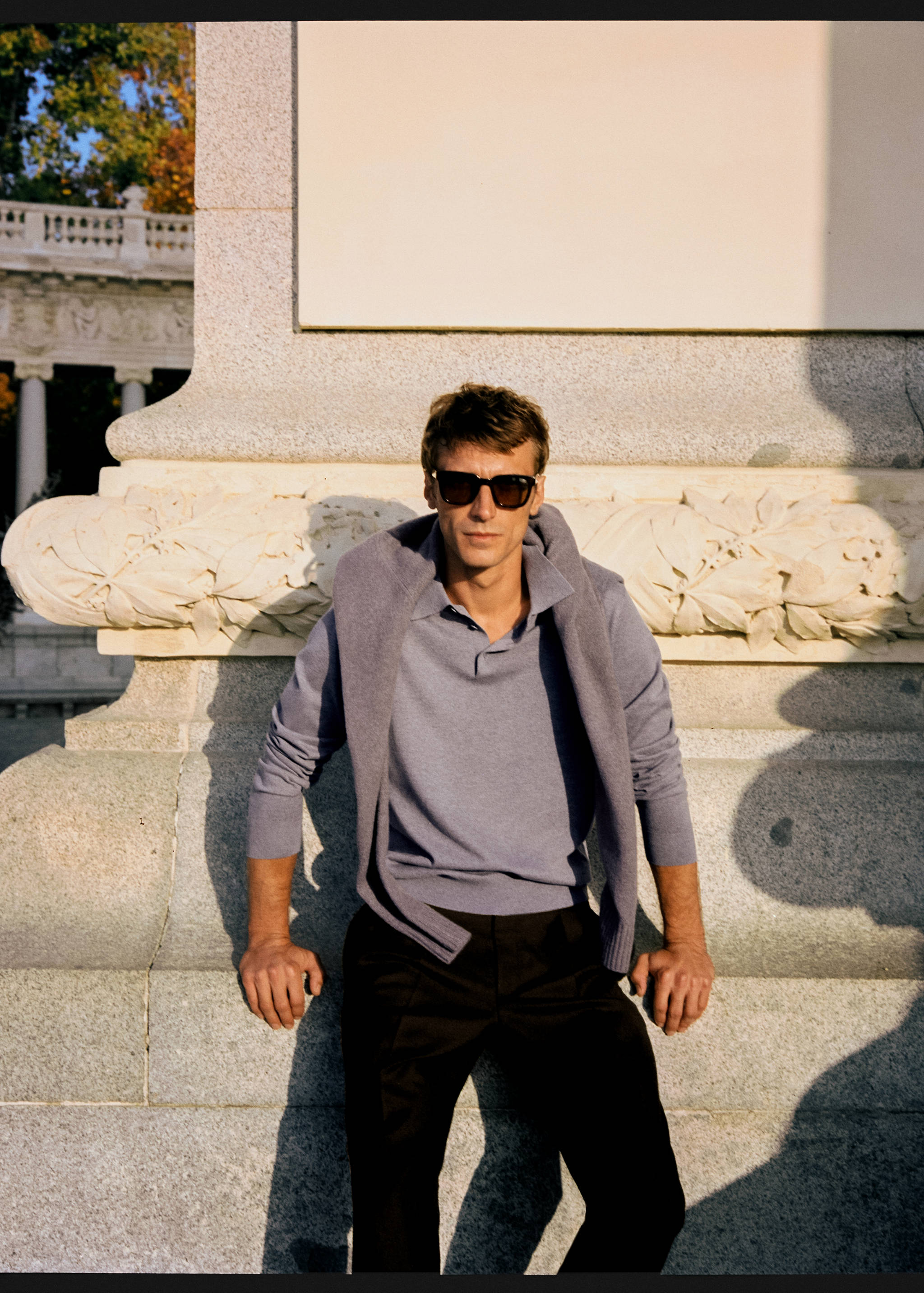 Long-sleeved cotton jersey polo shirt - Details of the article 6