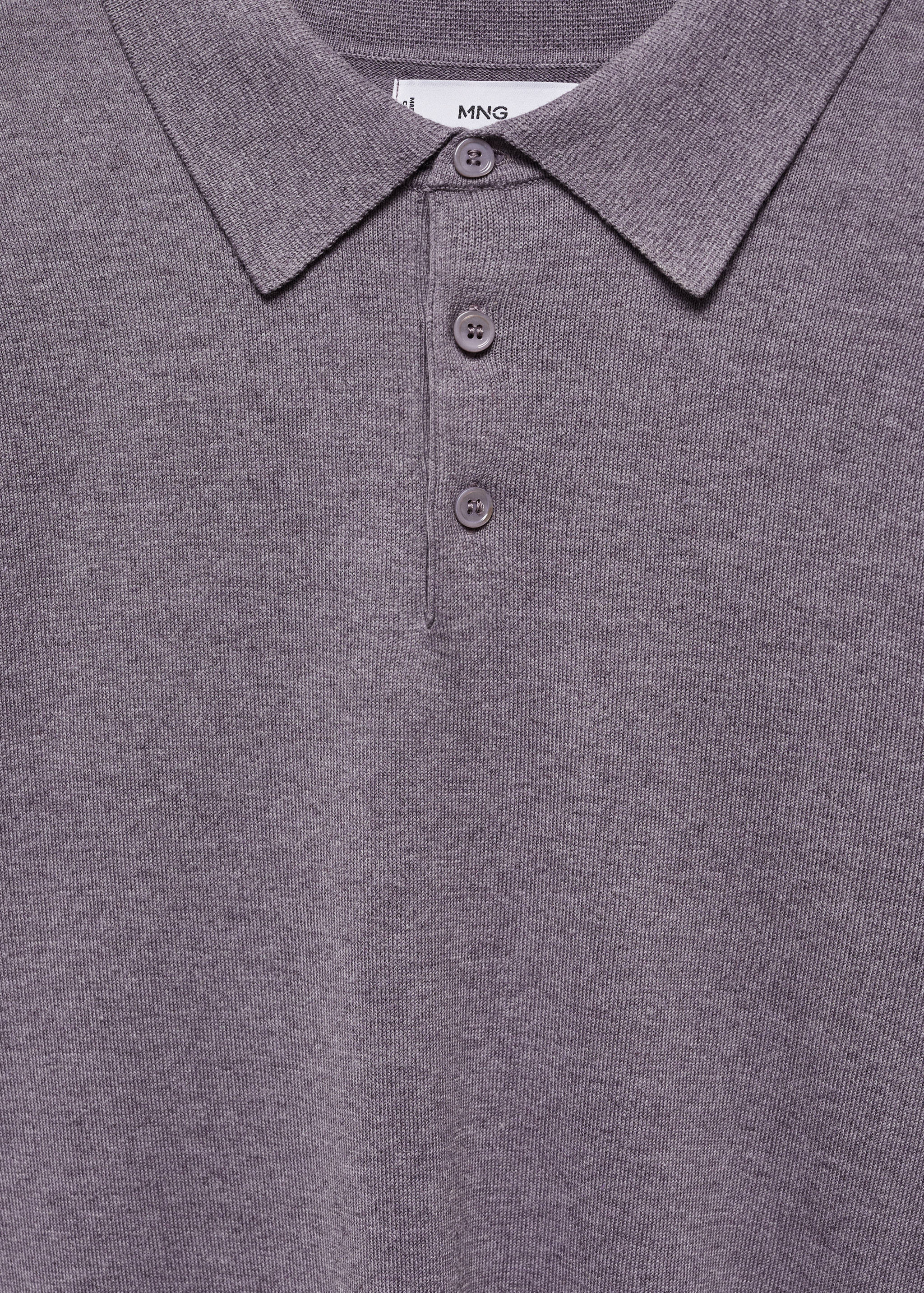 Long-sleeved cotton jersey polo shirt - Details of the article 8