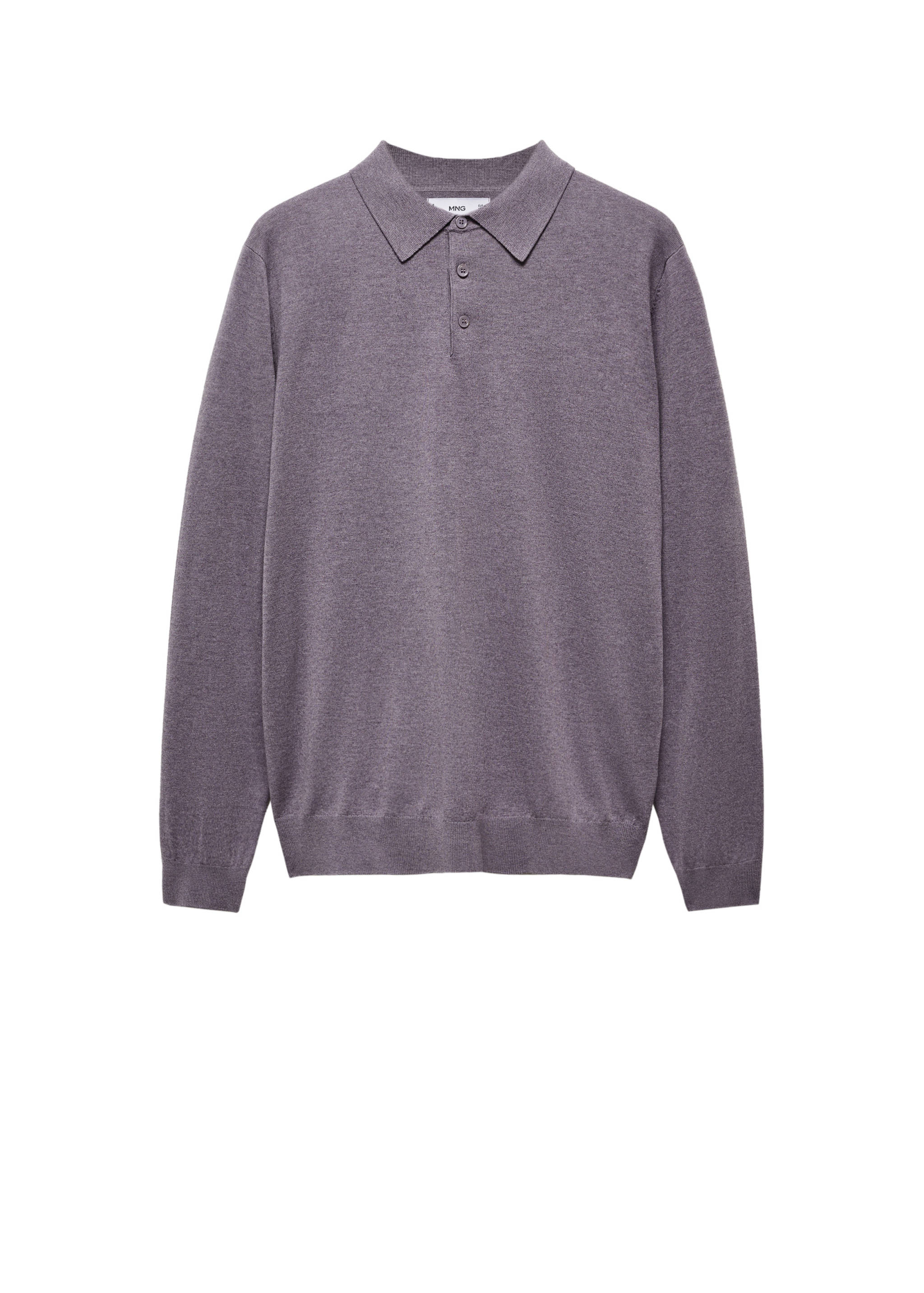 Long-sleeved cotton jersey polo shirt - Details of the article 9