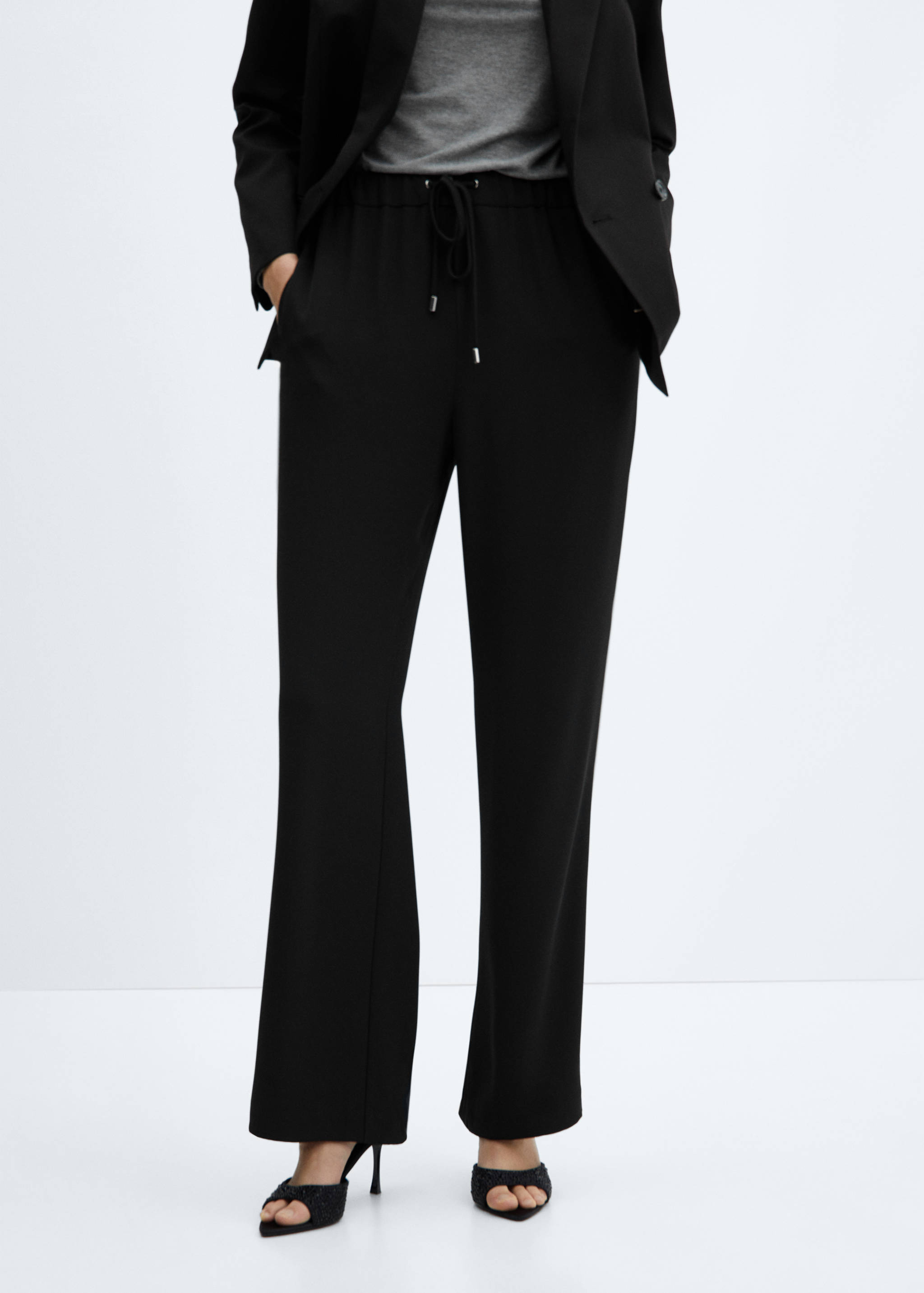 Elastic waist pants - Medium plane
