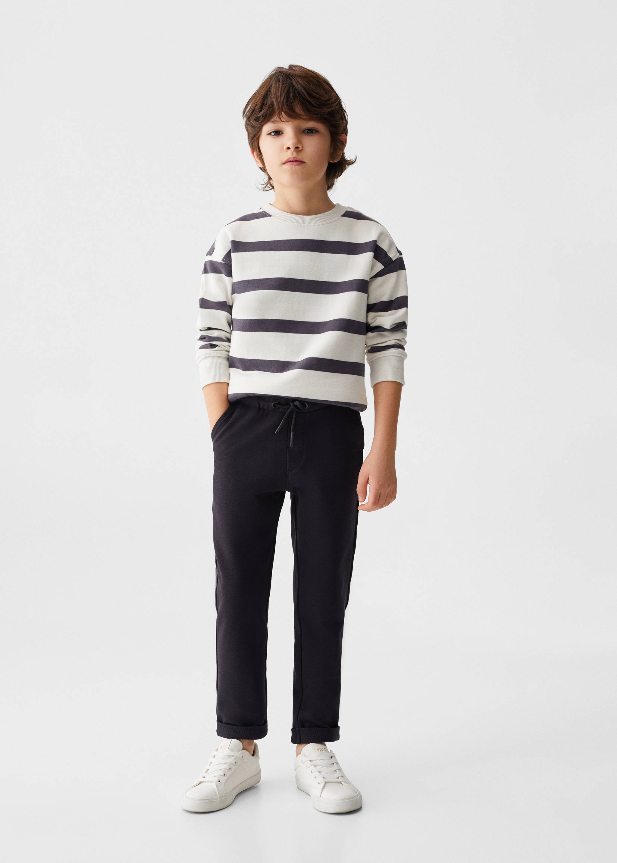Cotton jogger-style trousers - General plane