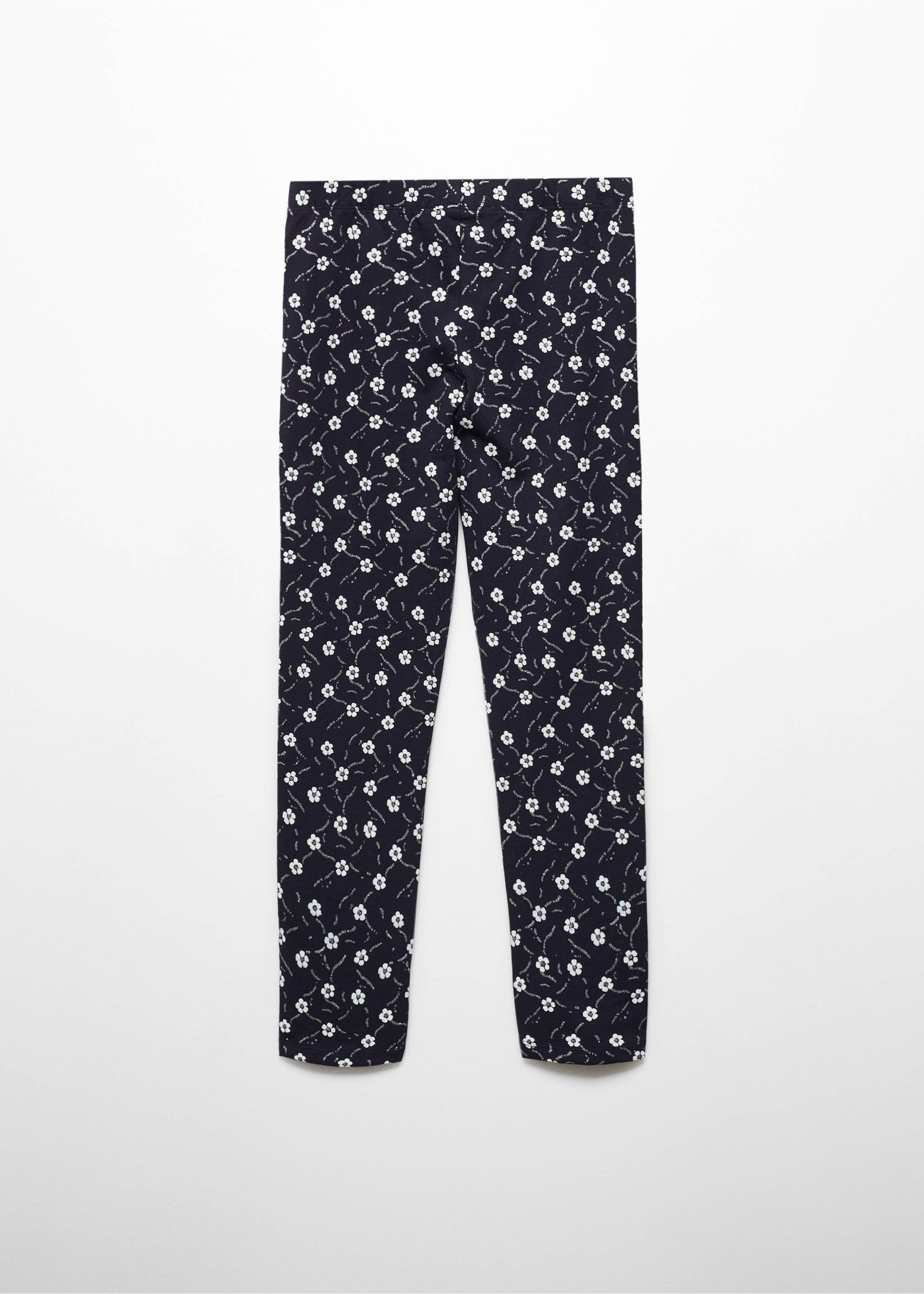 Floral print leggings - Reverse of the article, Dark Navy. Ref: 67090653-00.