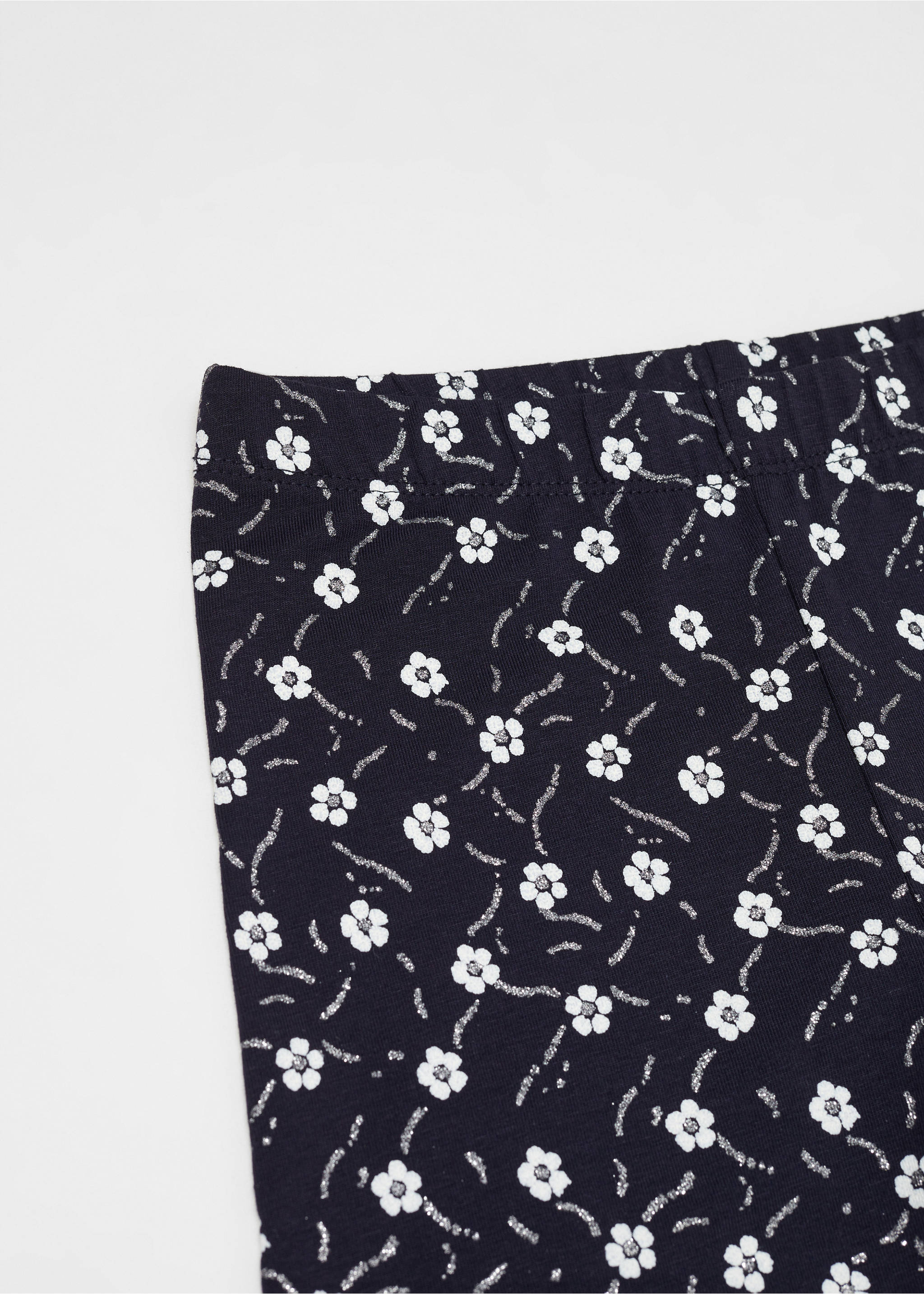 Floral print leggings - Details of the article 8, Dark Navy. Ref: 67090653-00.