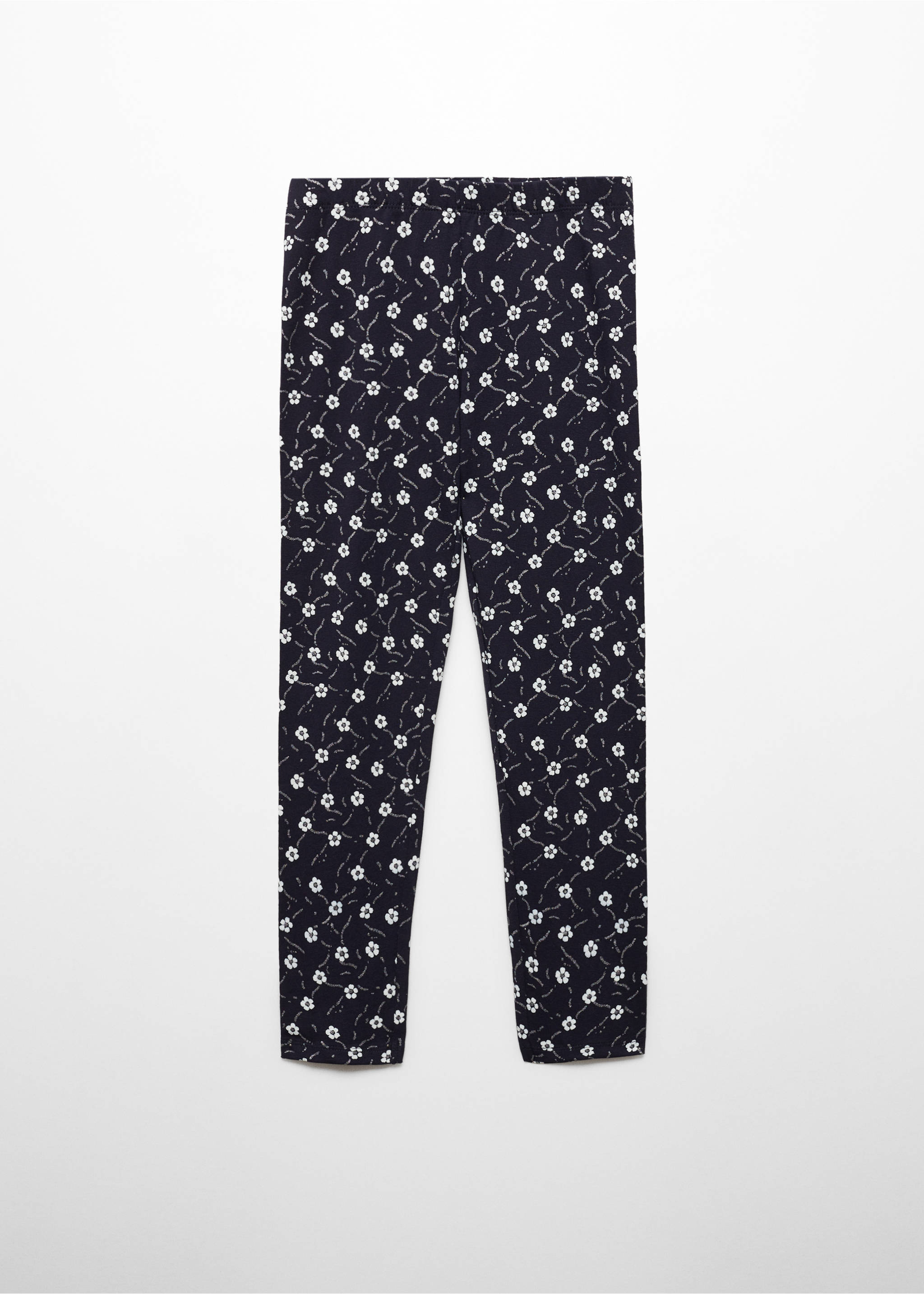 Floral print leggings - Article without model, Dark Navy. Ref: 67090653-00.