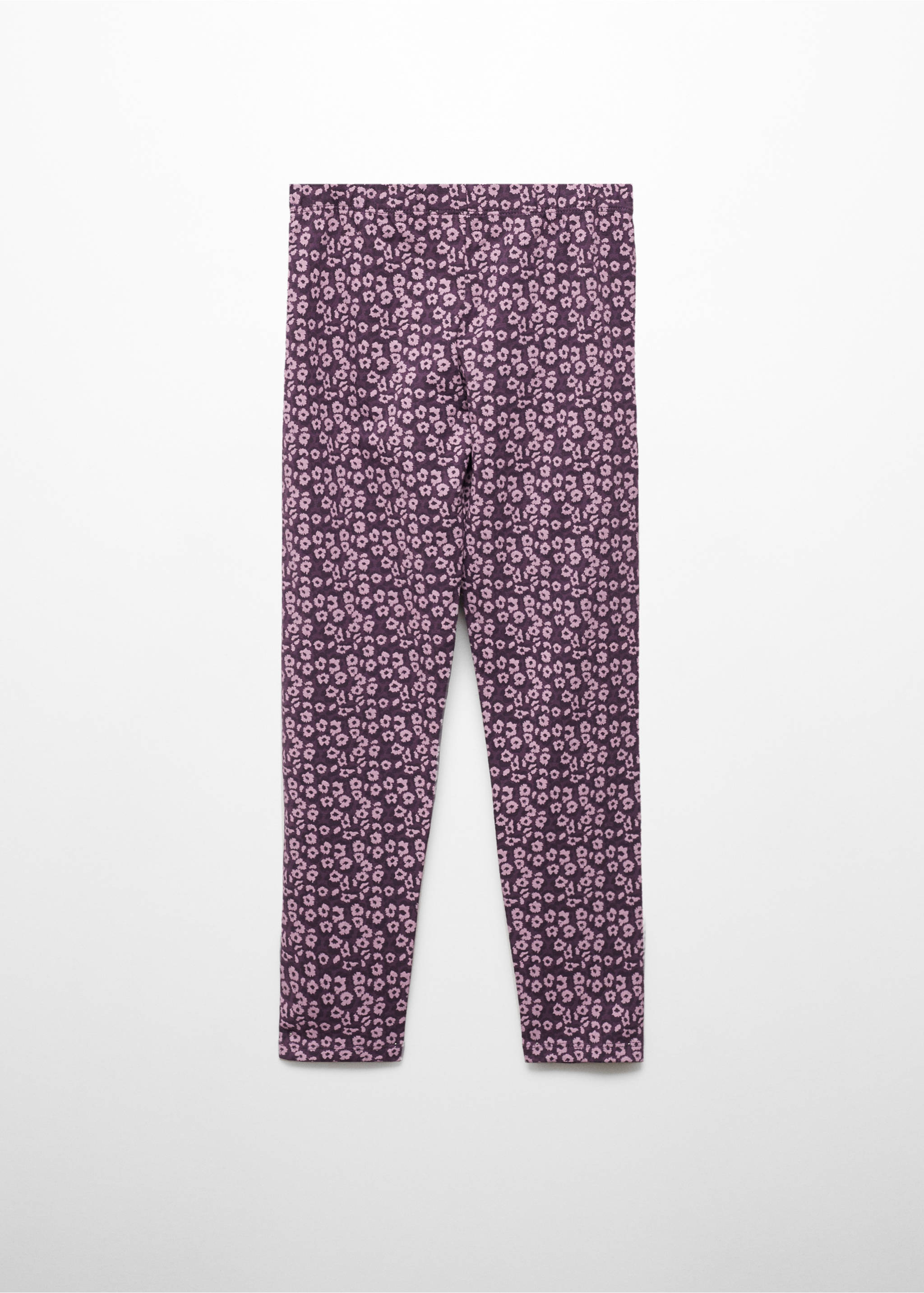 Floral print leggings - Reverse of the article, Purple. Ref: 67090653-00.