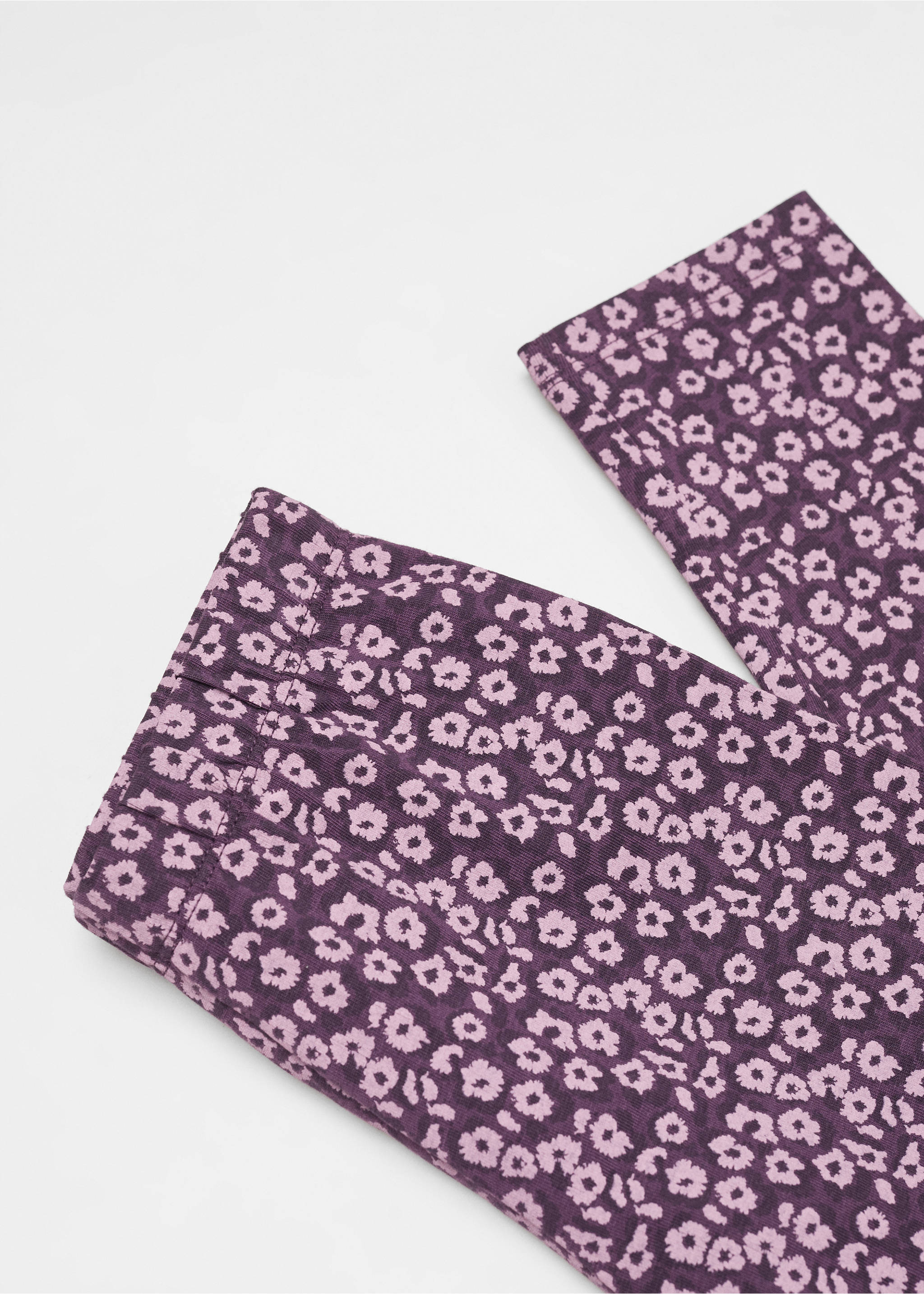 Floral print leggings - Details of the article 8, Purple. Ref: 67090653-00.