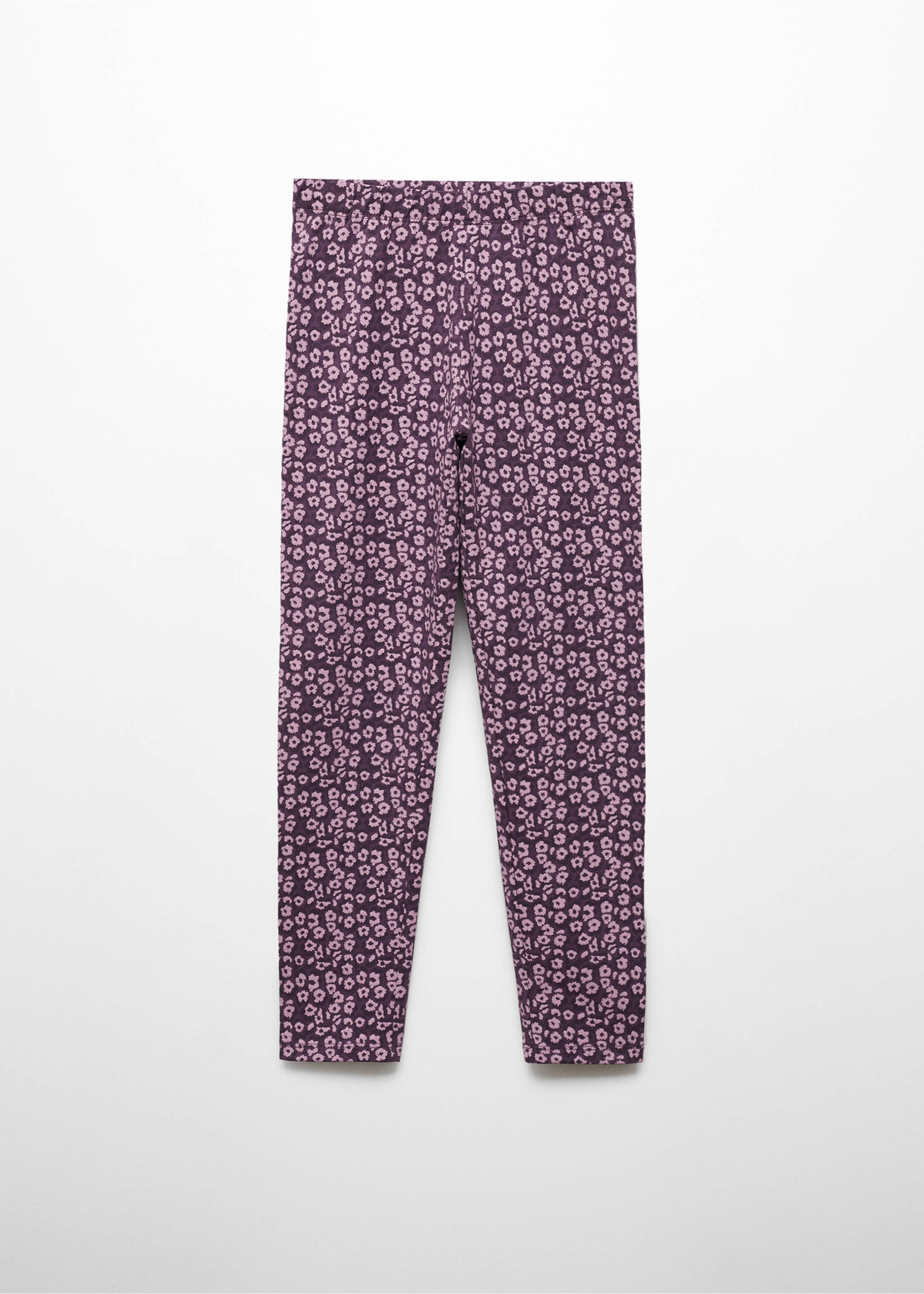 Floral print leggings - Article without model, Purple. Ref: 67090653-00.