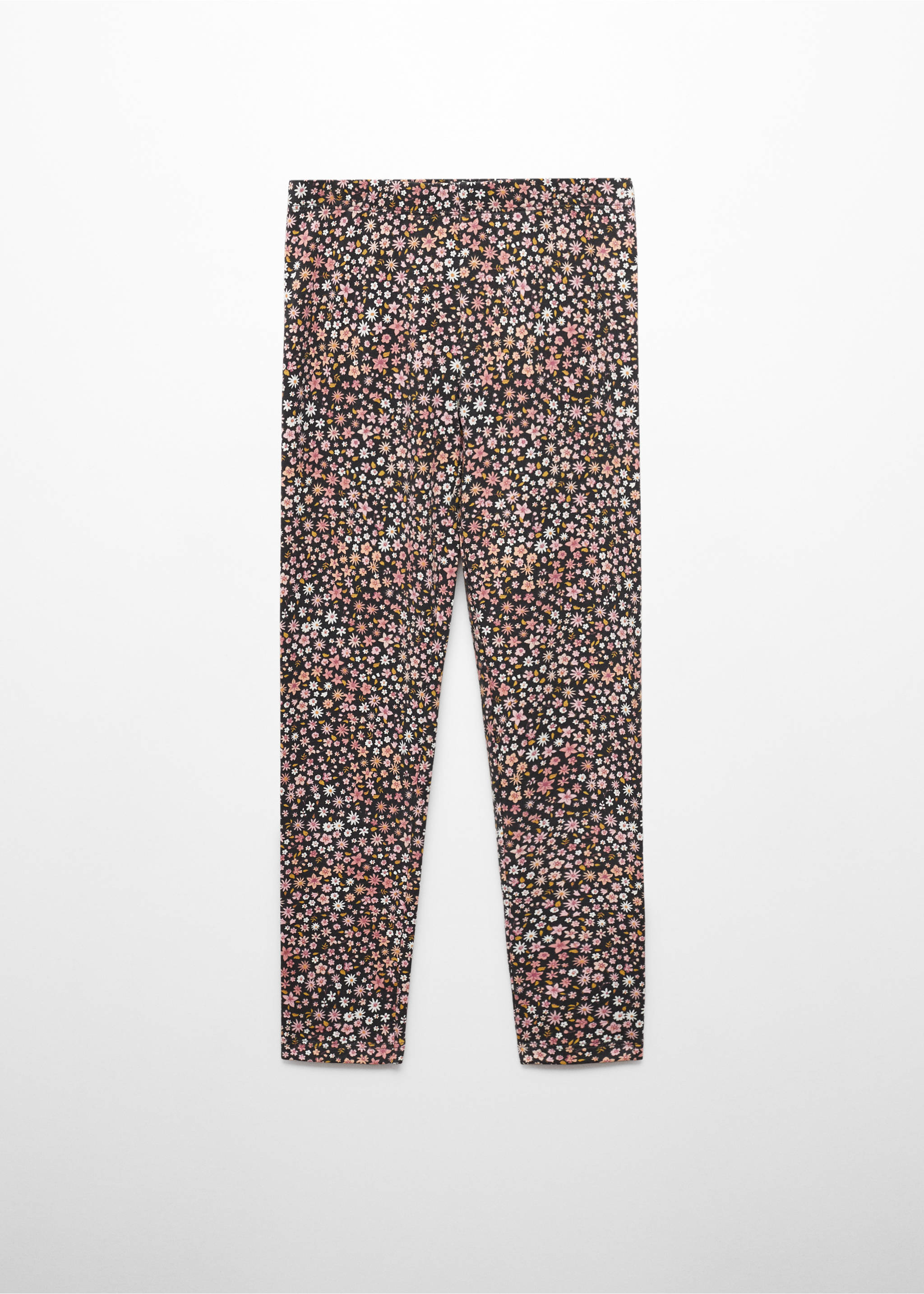 Floral print leggings - Reverse of the article, Charcoal. Ref: 67090653-00.
