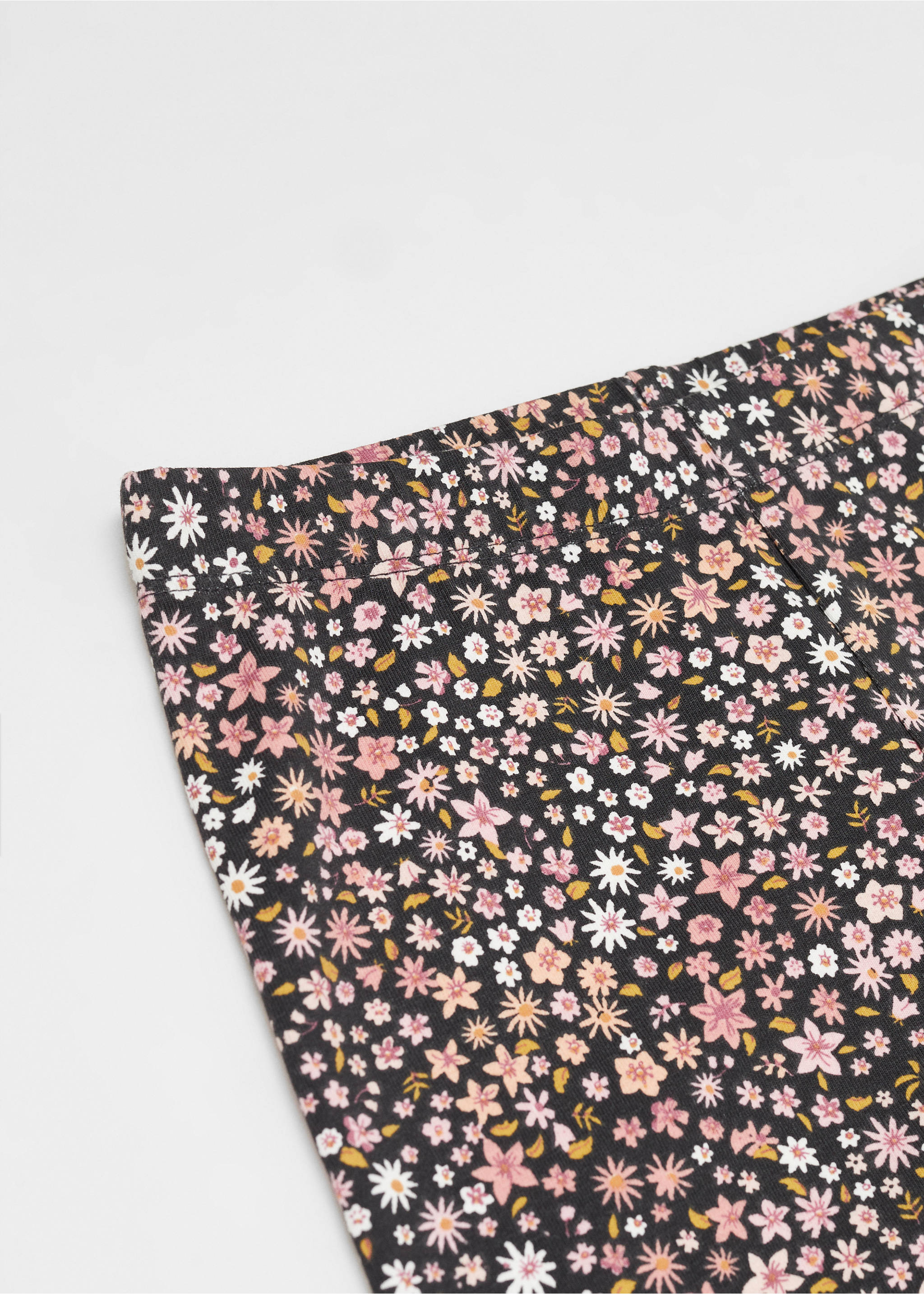 Floral print leggings - Details of the article 8, Charcoal. Ref: 67090653-00.