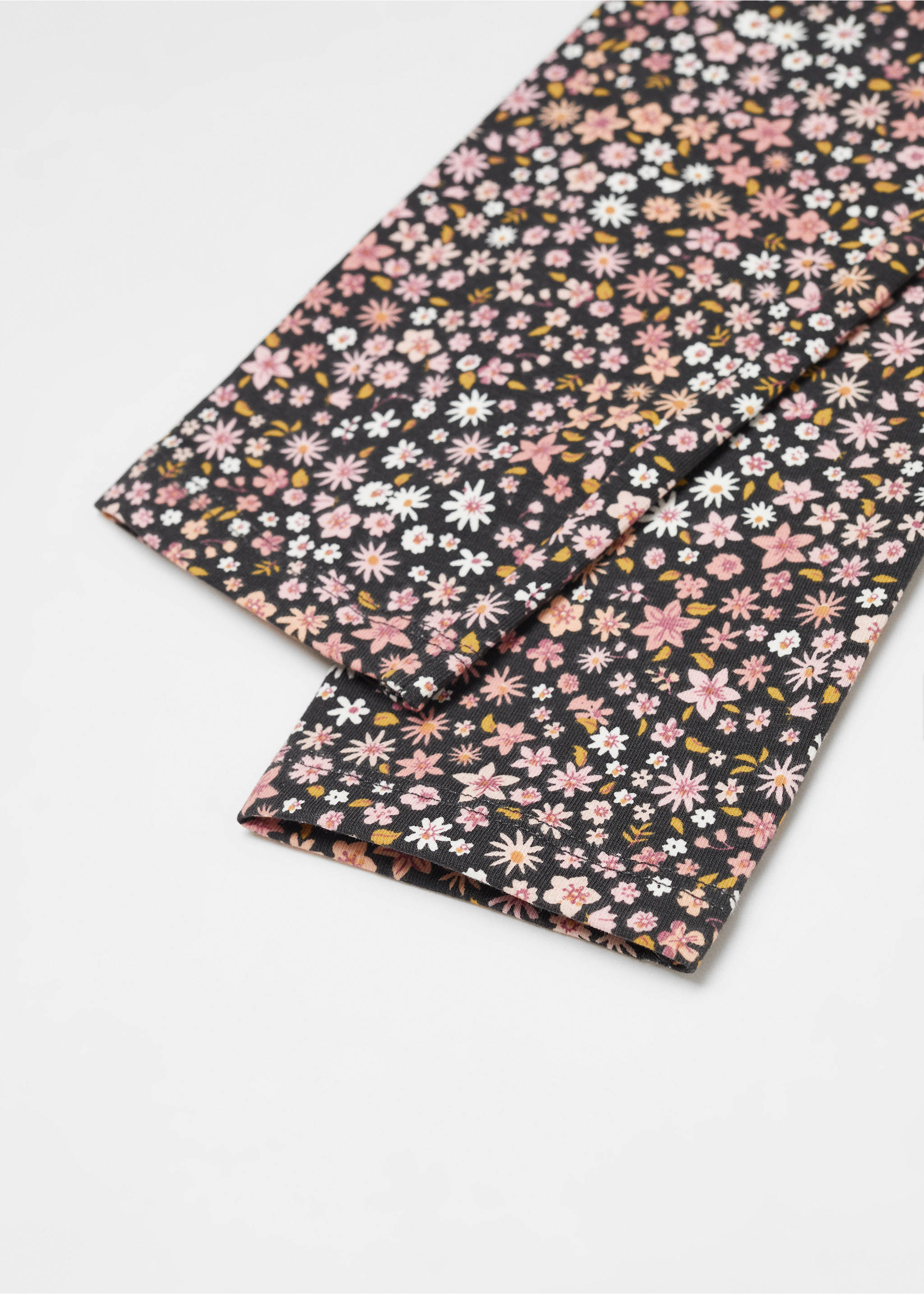 Floral print leggings - Details of the article 0, Charcoal. Ref: 67090653-00.