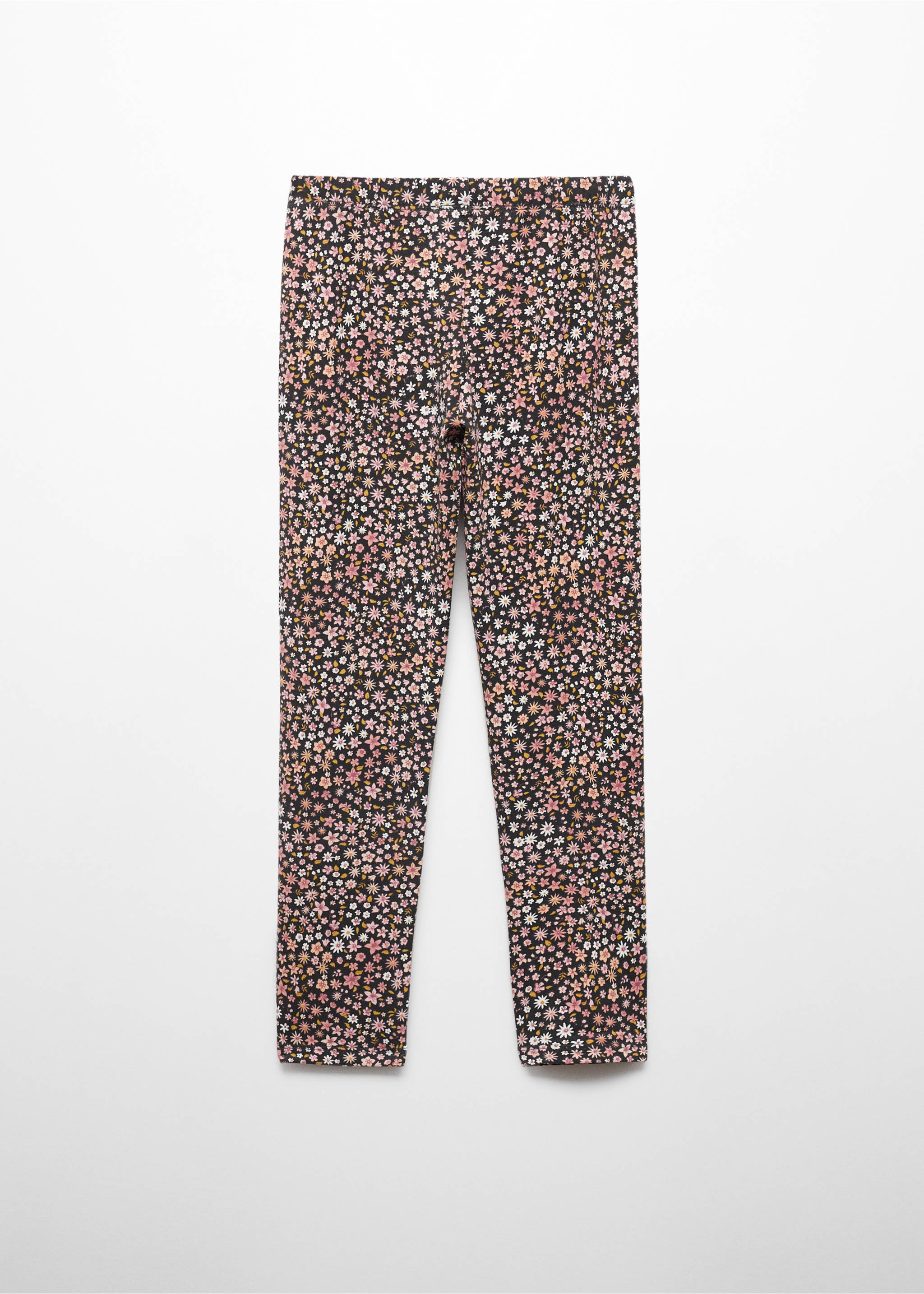 Floral print leggings - Article without model, Charcoal. Ref: 67090653-00.