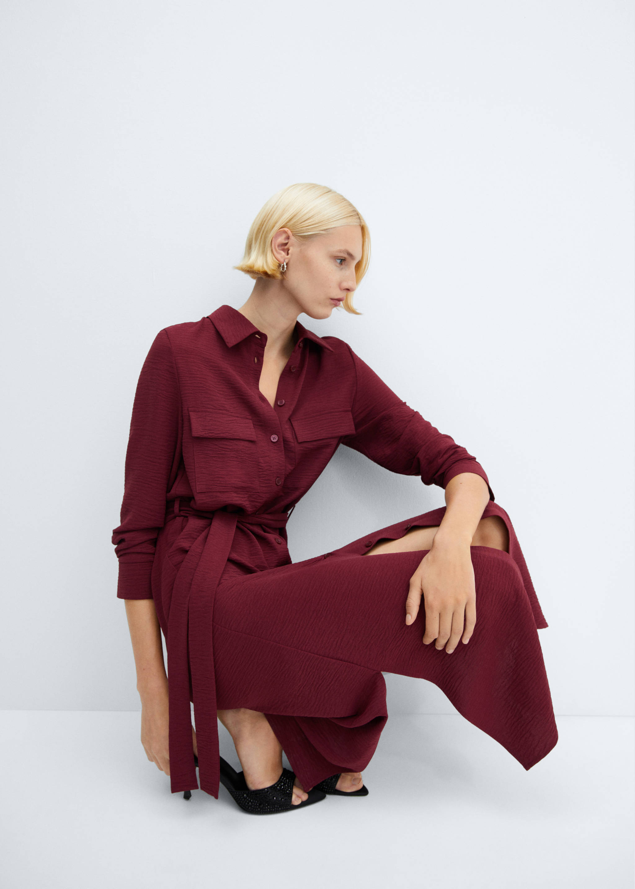 Bow shirt dress - Details of the article 2