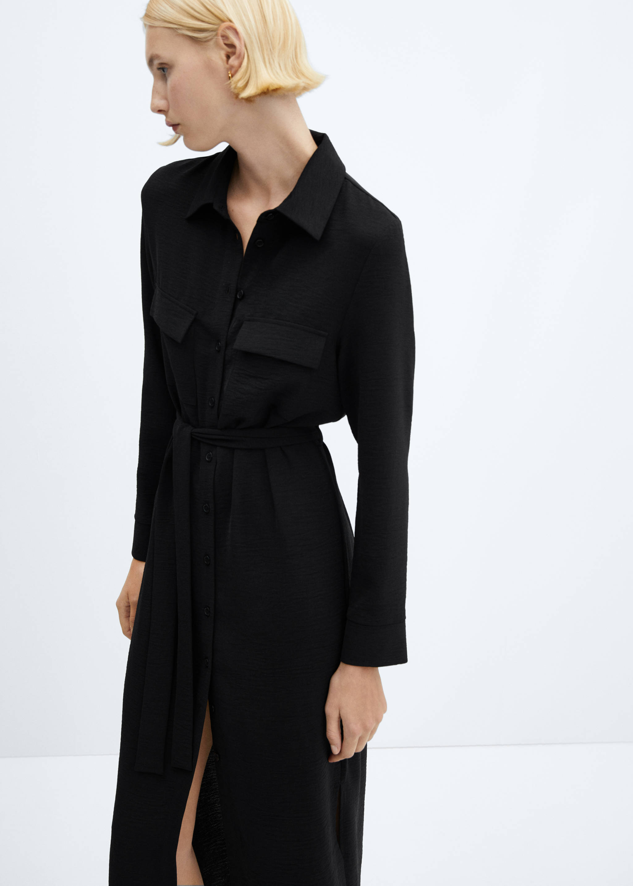 Bow shirt dress - Medium plane