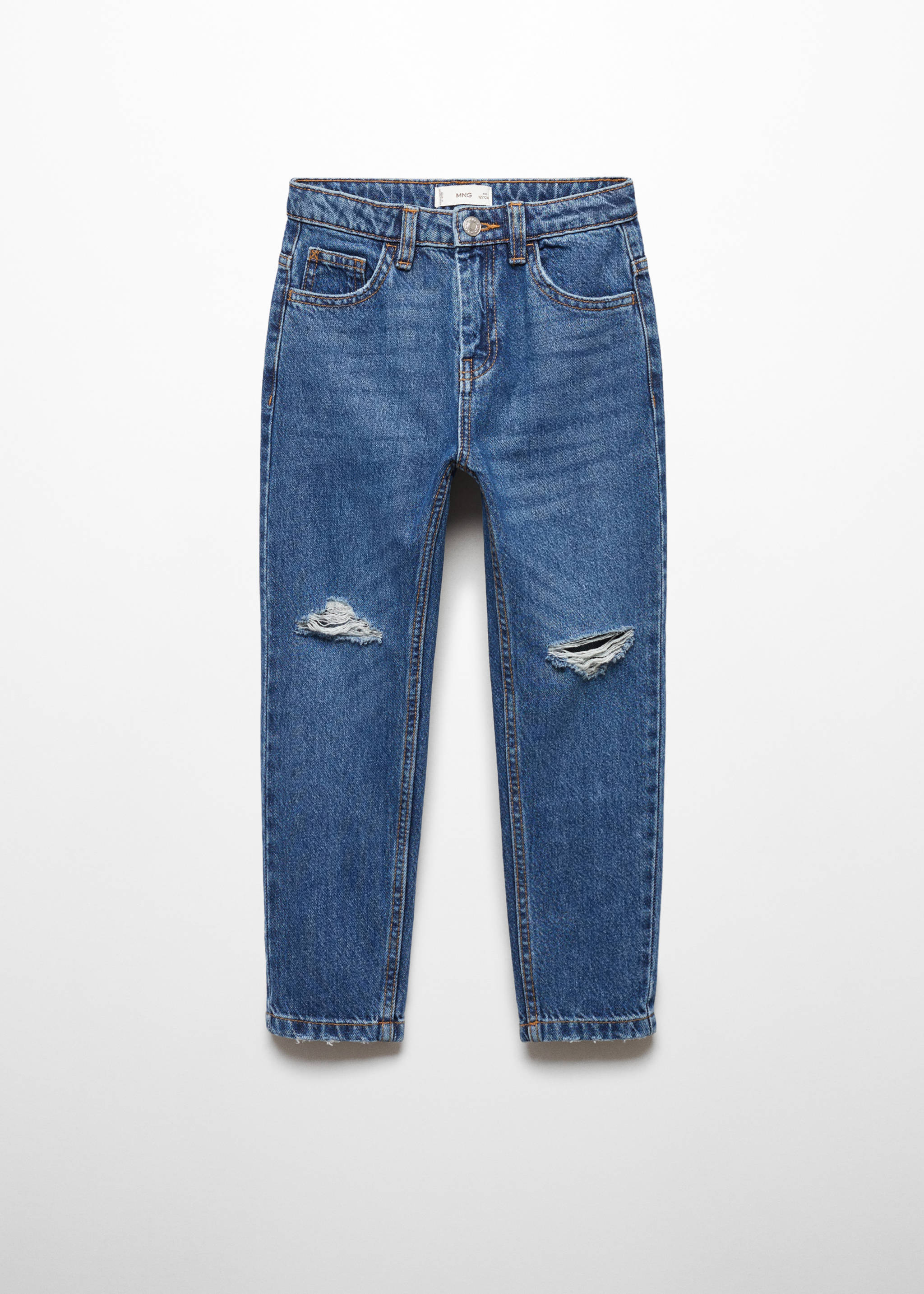 جينز Dad بتفاصيل ممزقة - منتج دون نموذج