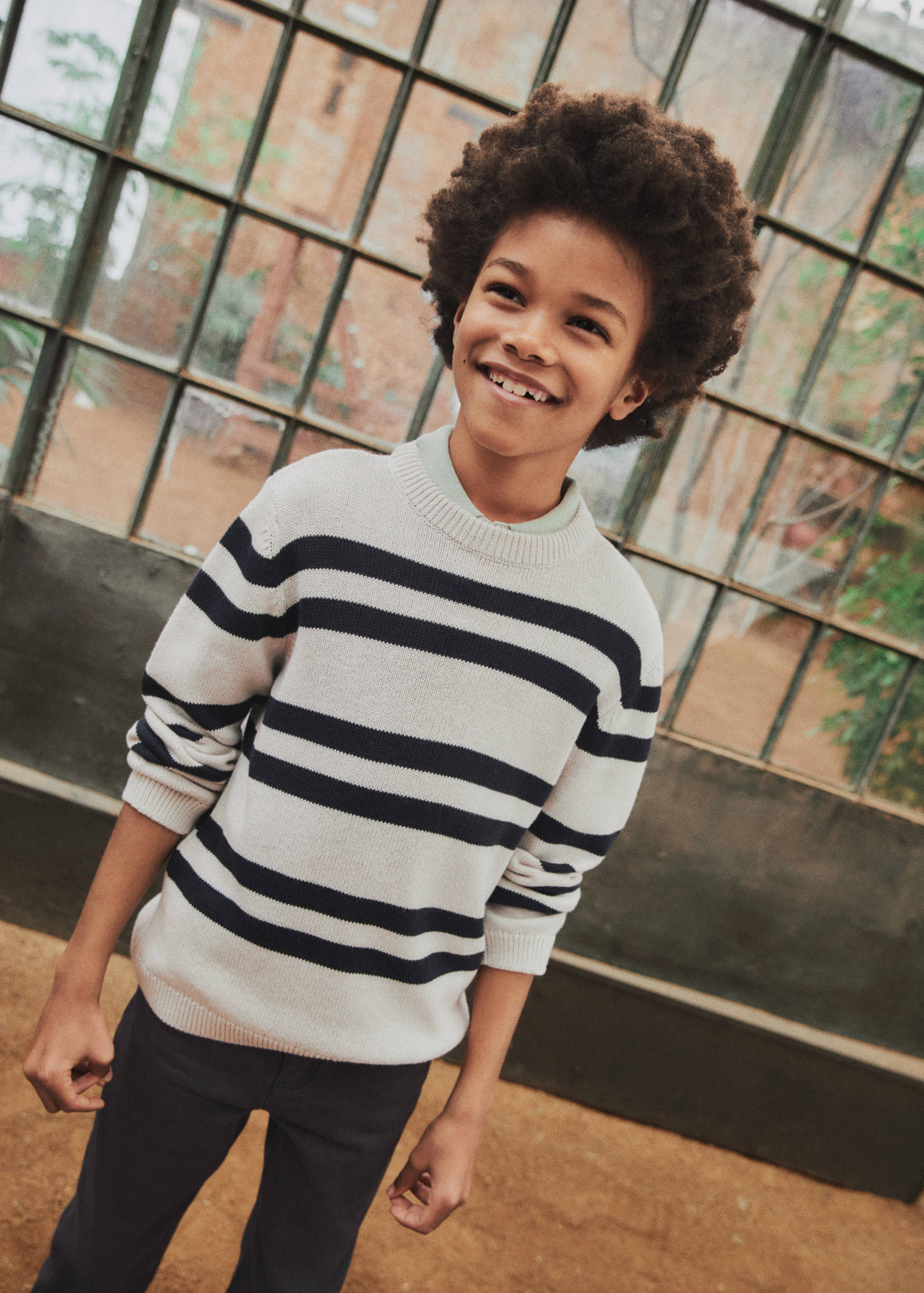 Camisola de malha às riscas - Pormenor do artigo 5