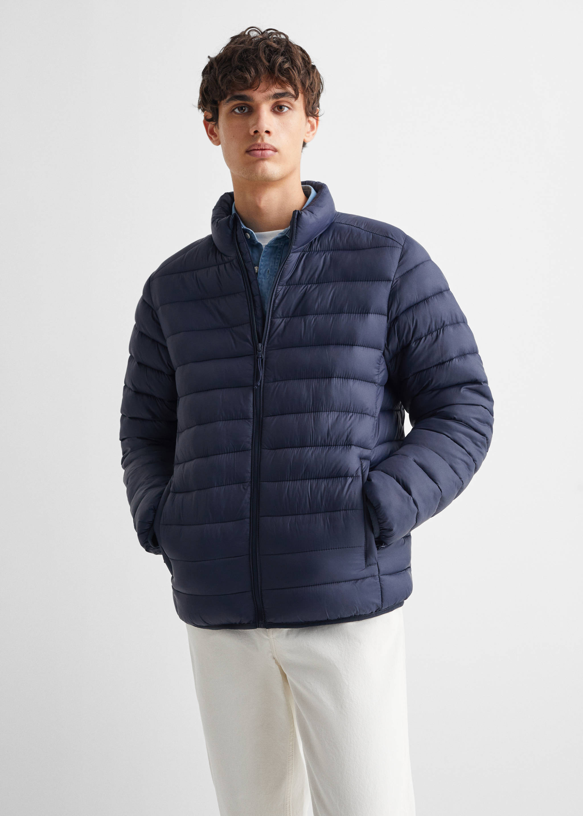 Anorak matelassé fermeture Éclair - Plan moyen