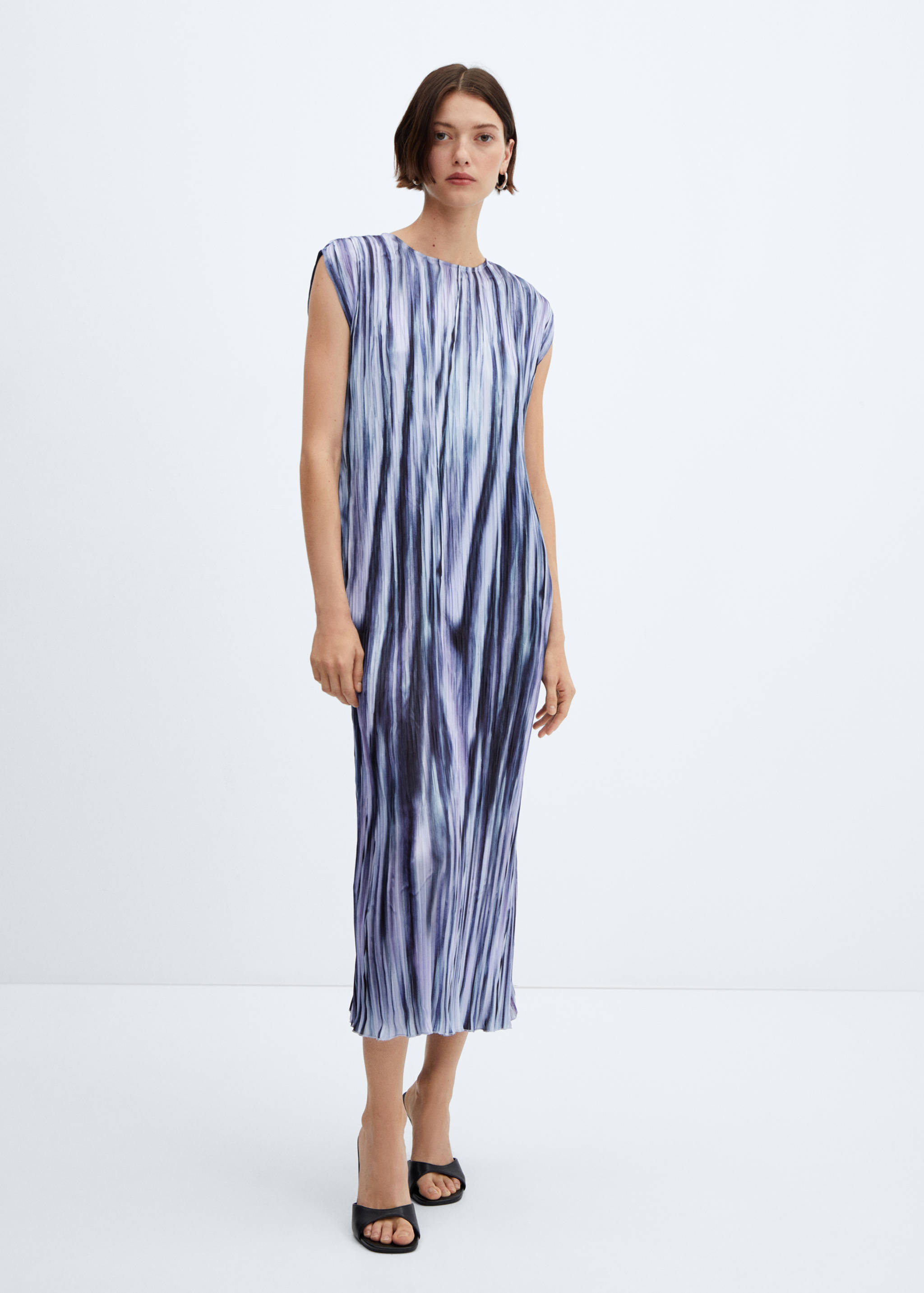 Tie-dye pleated dress - General plane